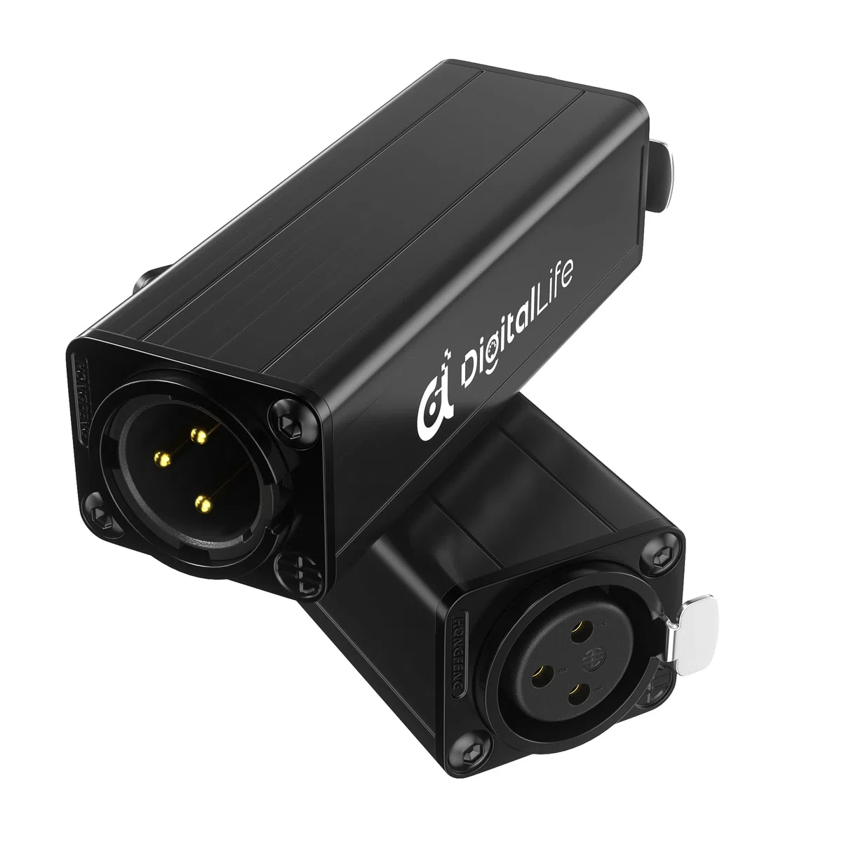 DigitalLife Einzelkanal XLR Ground Loop Noise Isolator – Brummensenkung – Passiv, Modell XLR-A600-I, M/F (Nicht kompatibel mit P24/P48 Phantomgespeisten Mikrofonen)