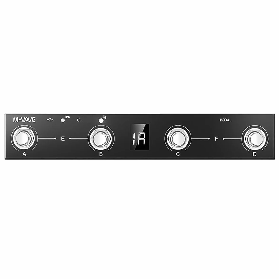 M-VAVE Chocolate BT, kabelloser MIDI-Controller, wiederaufladbar, tragbares 4-Tasten-Fußpedal mit APP-Steuerung für Musiker und DJs