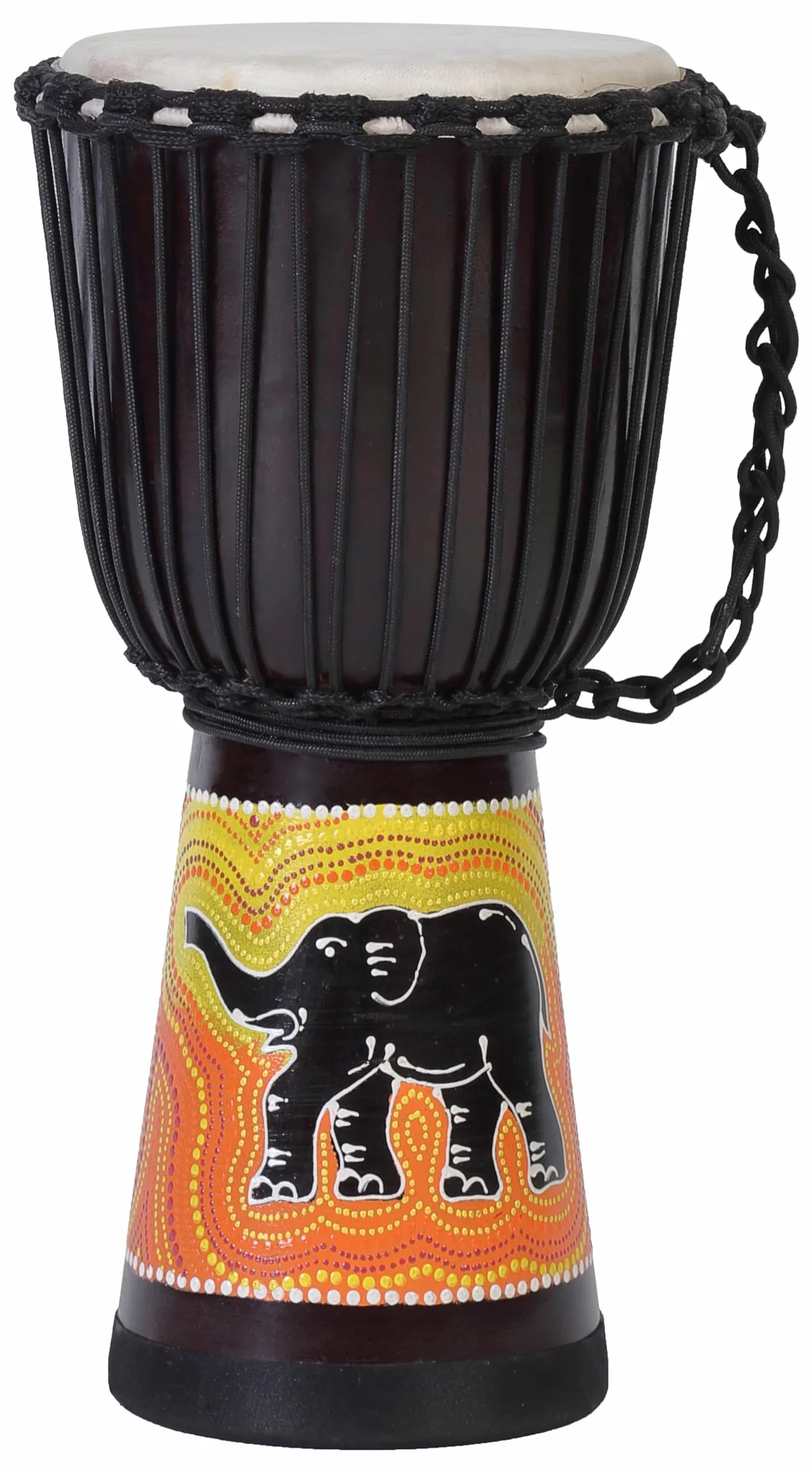35cm Profi Djembe Trommel Bongo Drum Buschtrommel Percussion Motiv Elefant Afrika Art - (Für Kinder im Vorschul Alter)