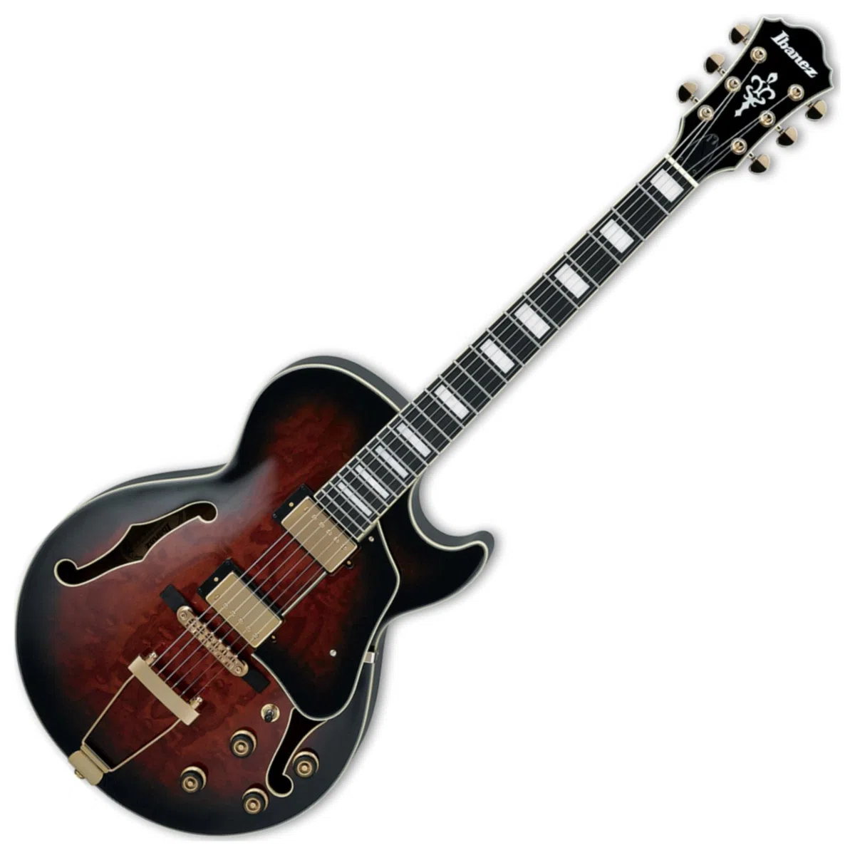 Ibanez Artcore Expressionist AG95QA-DBS Dark Brown Sunburst - Halbakustik Gitarre