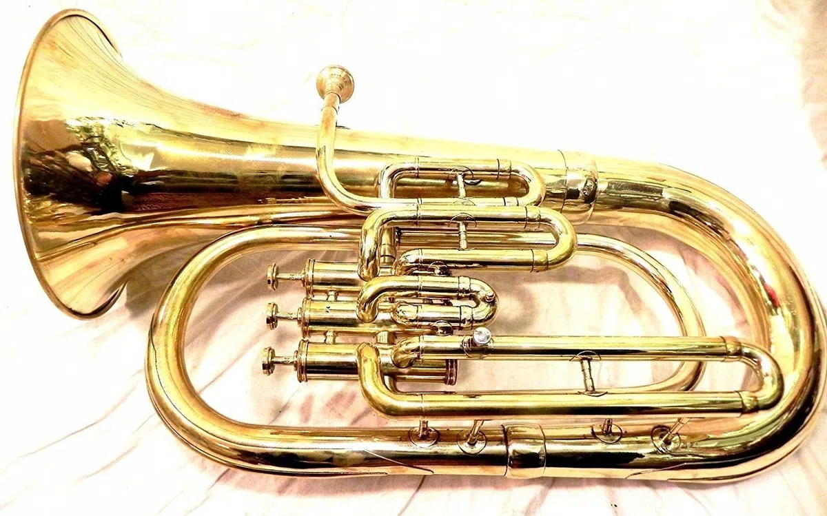 Euphonium Messing polnischen 3 Ventil Euphonium Tuba & Mund Stück mit Tragetasche by sonorous