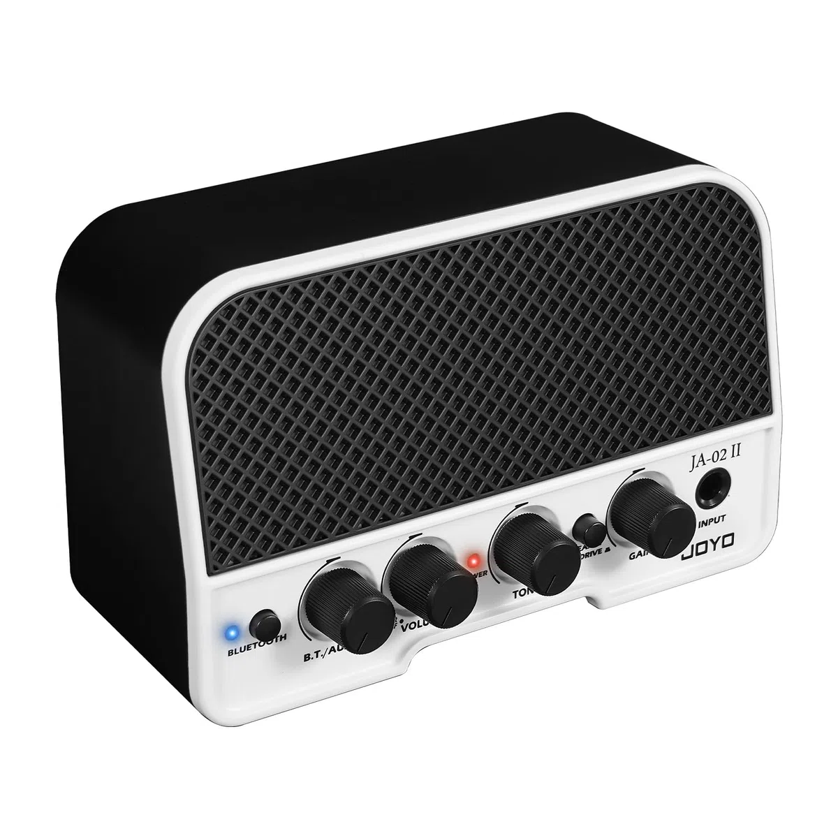 JOYO Mini Gitarrenverstärker 5W Verstärker für E-Gitarre Kleiner Gitarrenverstärker mit Bluetooth-Kanälen Clean und Overdrive Wiederaufladbar Tragbar (JA-02 II Schwarz)