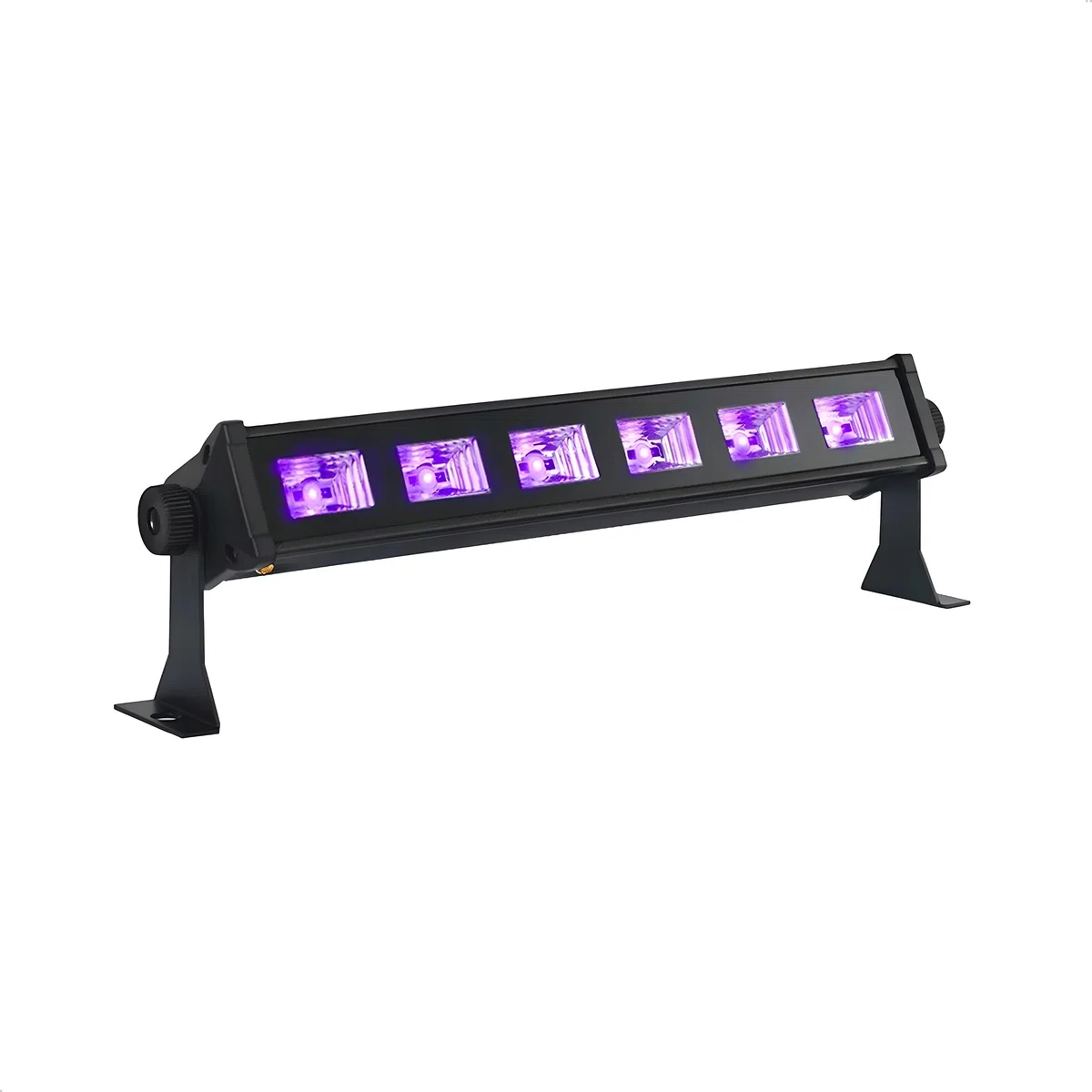 Ibiza - LED-UV-BAR6 - UV-Lampe, Fluoreszenz-Effekt, Schwarzlicht-Effekt mit 6 LEDs zu je 3 W - Schwarz - Auf Ständer