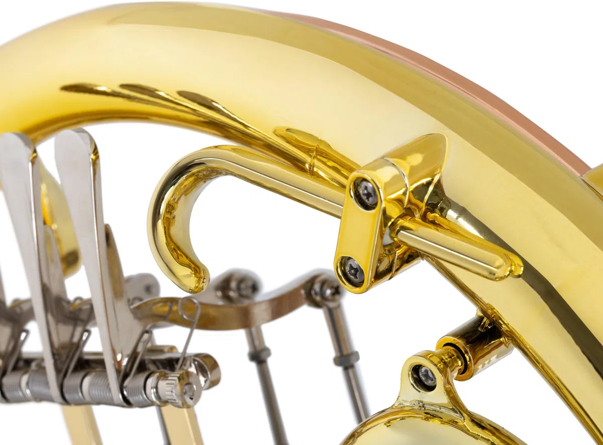 Classic Cantabile WH-20GD MardiBrass Kunststoff F-Waldhorn Gold - inkl. Mundstück & Hülle mit Rucksackgurten - Für Anfänger und Profis - Wetterfest und Wasserdicht - leichtes, stabiles Instrument