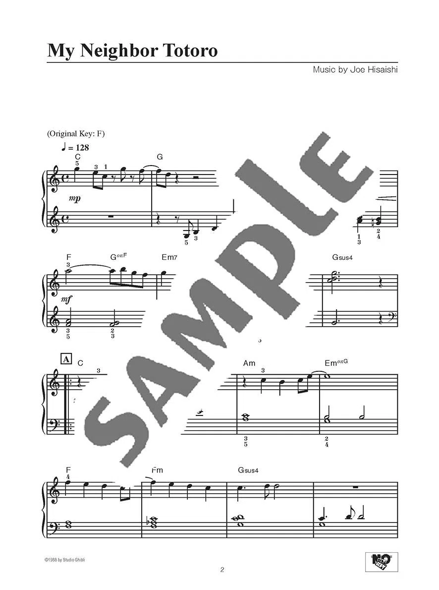 MY NEIGHBOR TOTORO - 4 TITRES MON VOISIN TOTORO- PIANO - NIVEAU FACILE - STUDIO GHIBLI