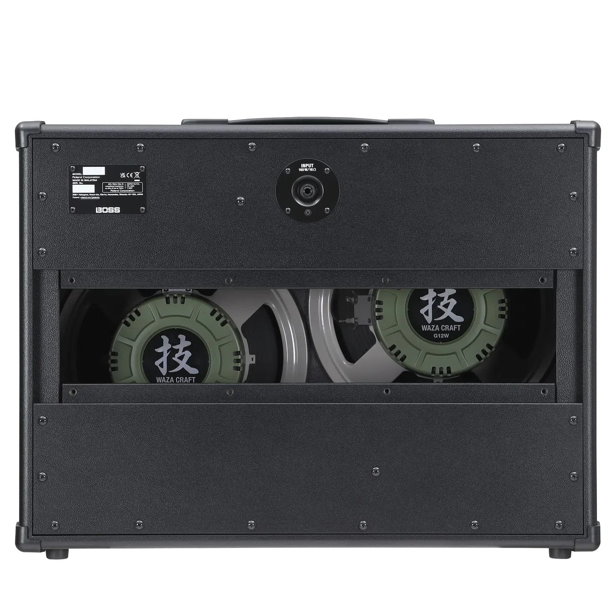 BOSS Katana Cabinet 212 WAZA, Special Edition Katana Lautsprecher-Cabinet mit 2 x 12'' Waza-Lautsprechern, Abgestimmt auf den Katana-Artist MkII Head, 4x12er-Setup durch Stapeln von Zwei Cabinets