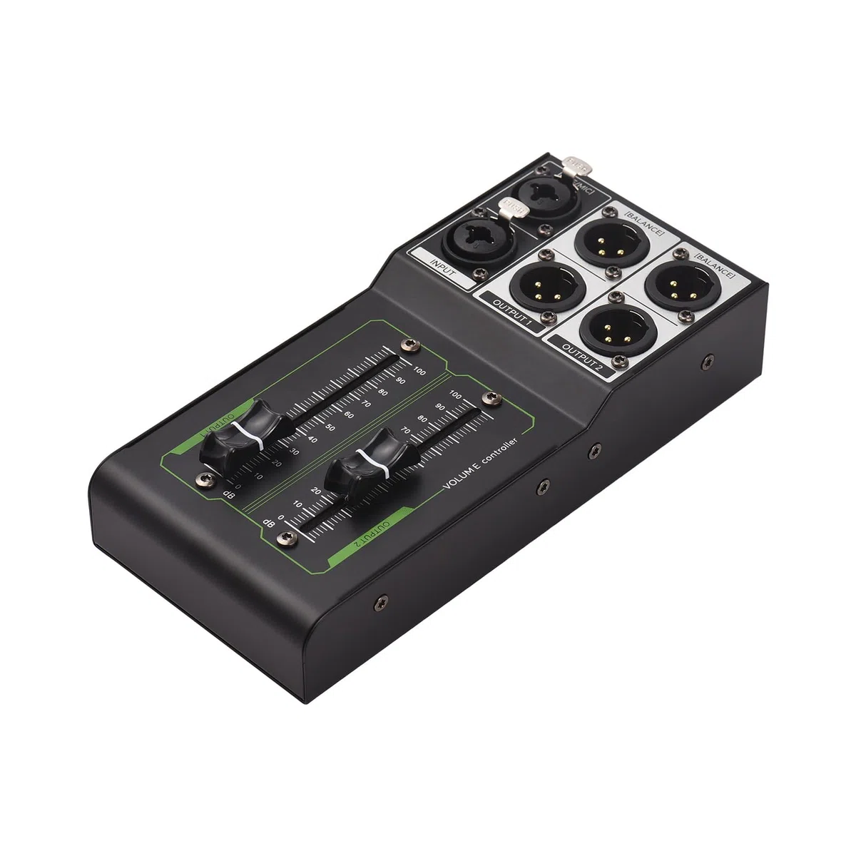 Passive Lautstärkeregelung Metall-Controller mit 70mm Drehknopf, Mehrere Eingänge für Heimstudio, DJ-Equipment
