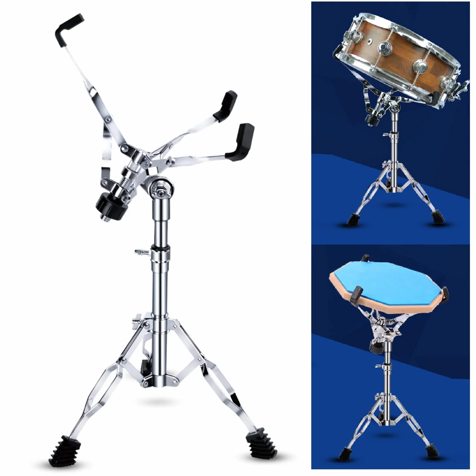 Drum Ständer, Höhenverstellbar, Stabiles Universal Drum Stativ, Verdicktes Stabiles, für Ethereal Dumb Snare Drums und Bass Drums