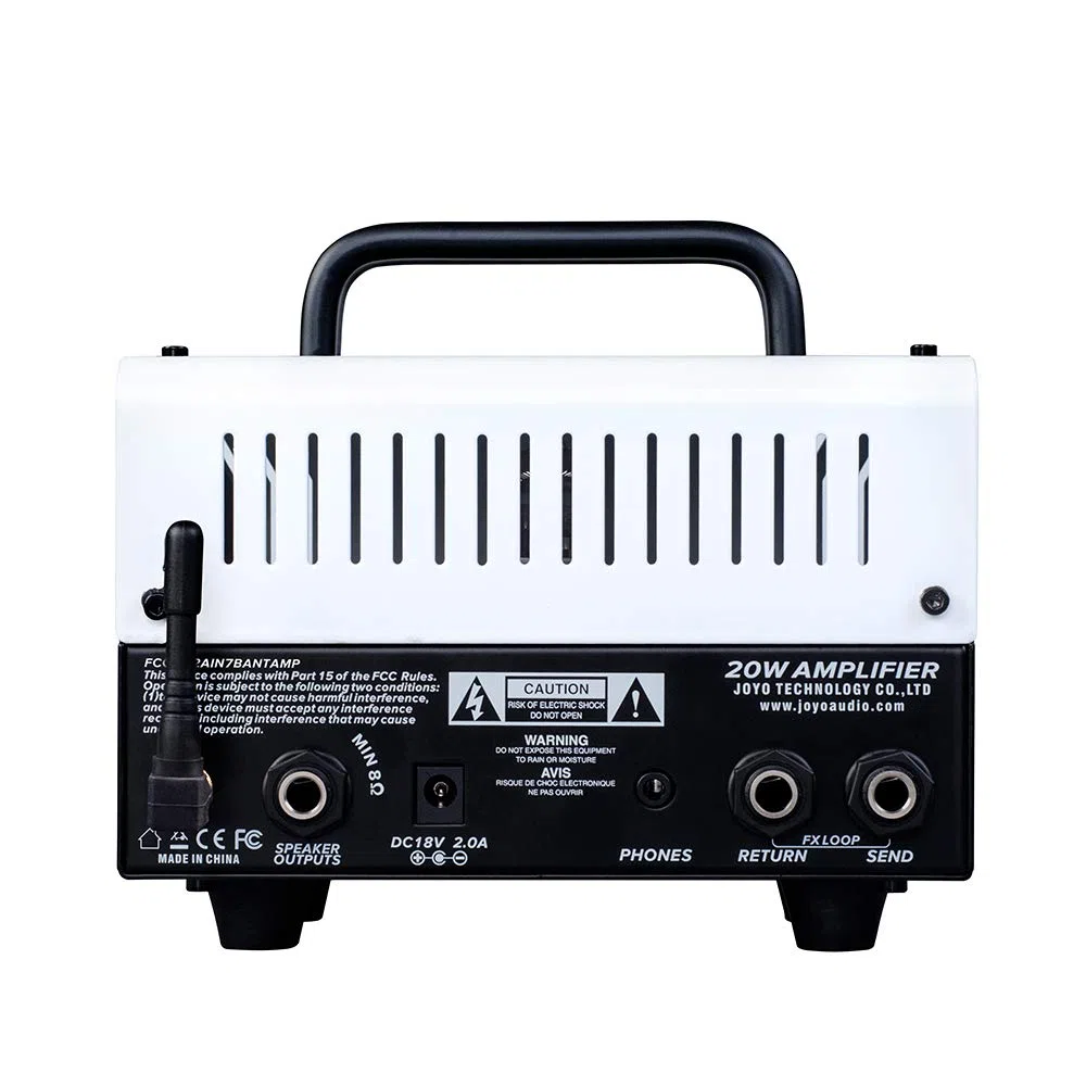 JOYO BanTamp Serie Mini Gitarren-Topteil 20W Hybrid Röhren 2-Kanal mit Bluetooth (Nur Kopf, Box benötigt)