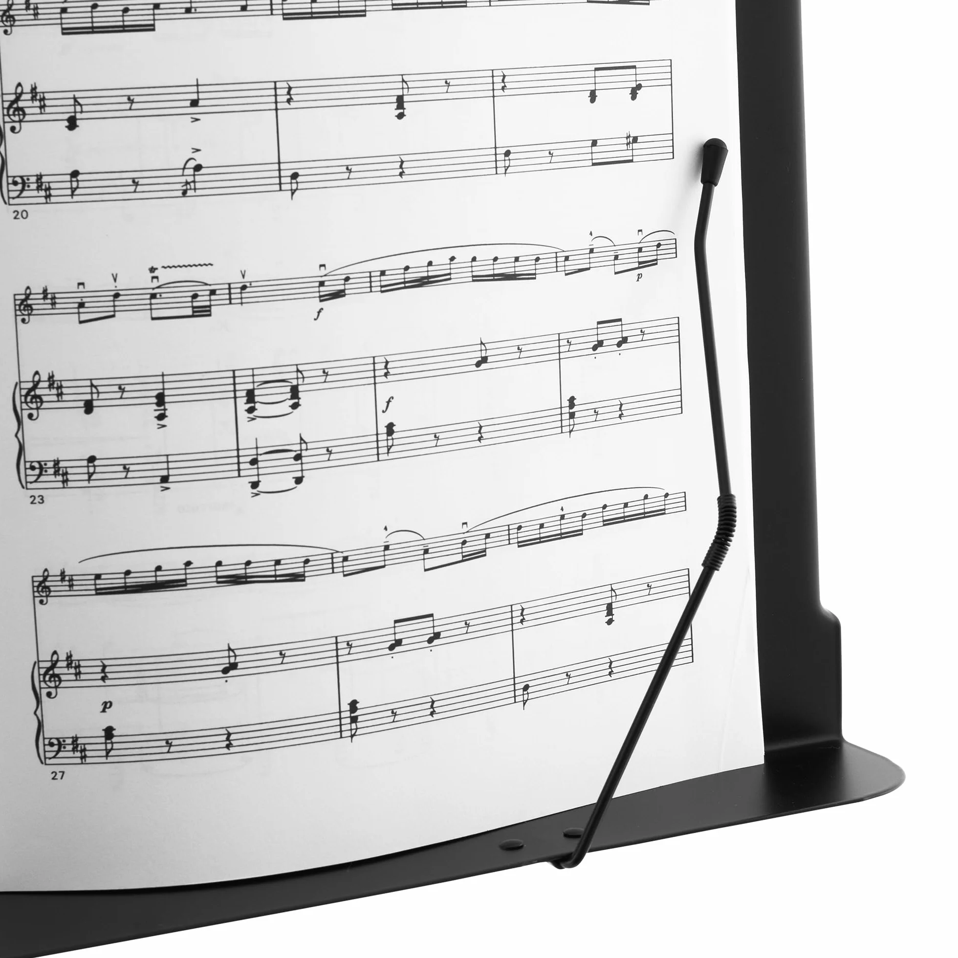 TIGER MUS27-BK Orchestet-Notenpult mit Seitenhalter, Höhe und Winkel verstellbar | MUS27-BK Notenständer höhen- & winkelverstellbar mit Seitenhaltern, stabil und ideal für Orchester & Schule
