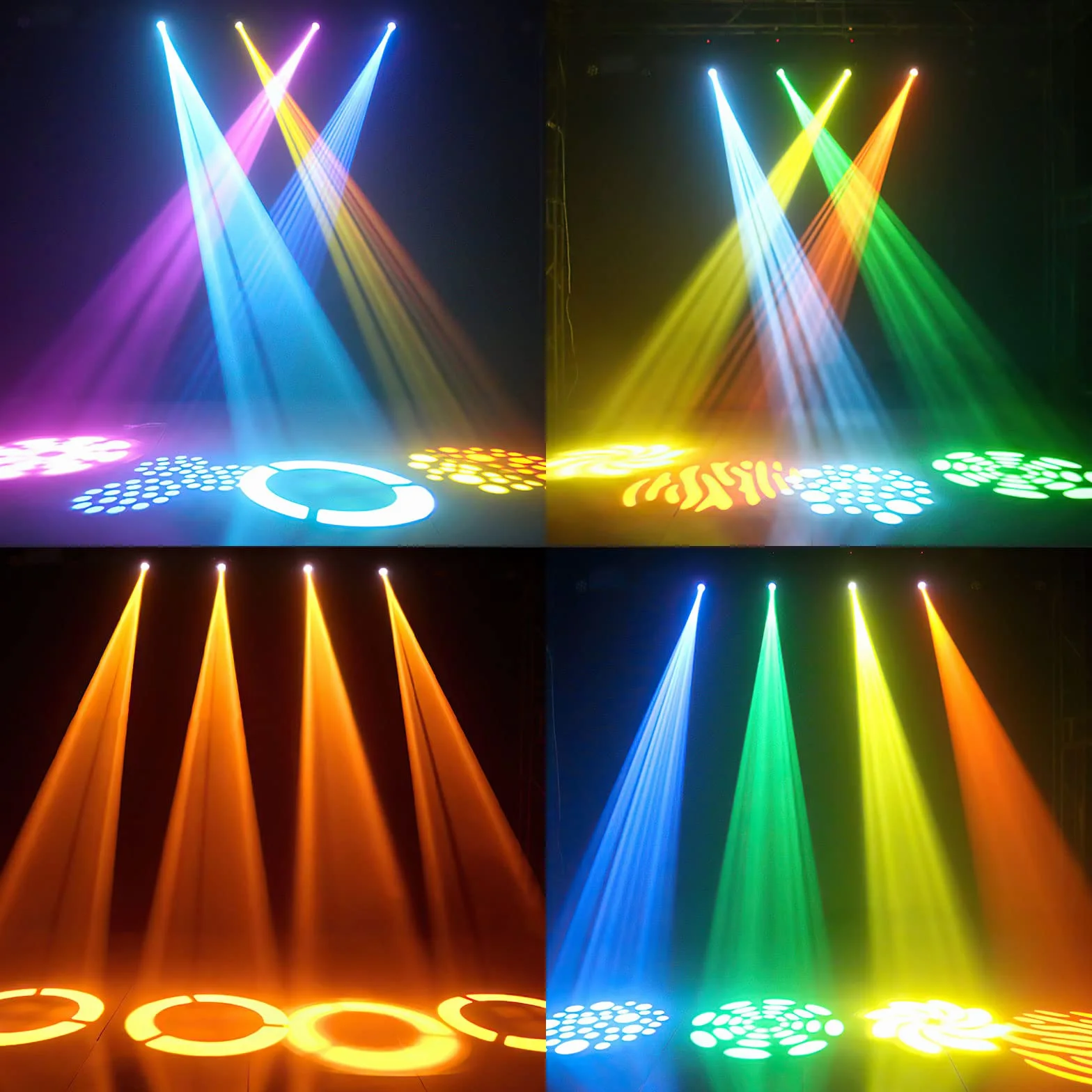 (2Pack) LED Moving Head Light Mini 30W DJ Moving Head Gobo Light mit 8 Gobos und 8 Farben, DMX und sprachgesteuertem Stage Strobe Spotlight für Hochzeit, DJ, Party, Club, Disco, Beam Lights