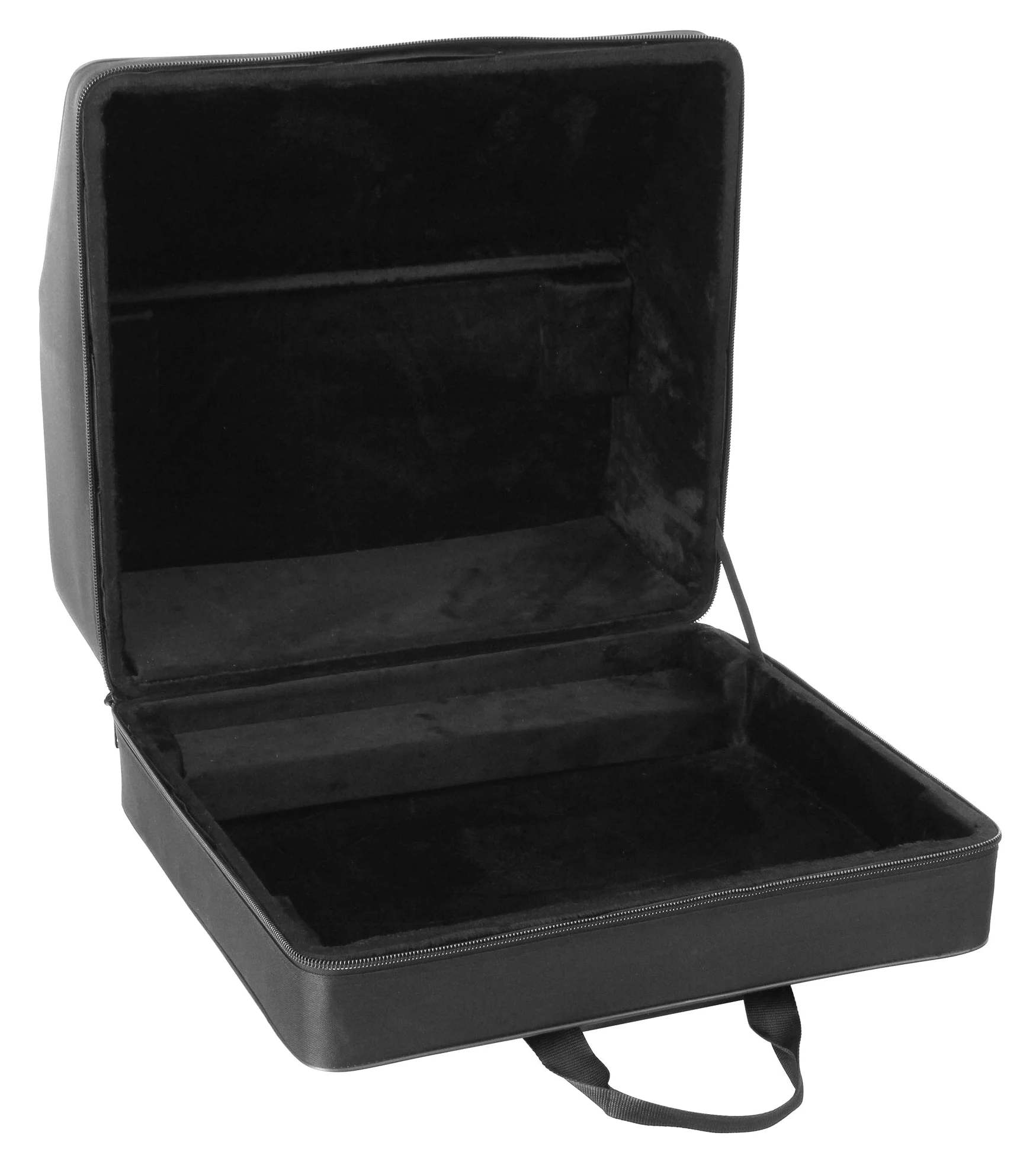 Alpenklang 96-Bass Akkordeon Koffer/Trolley (Akkordeontrolley, Holzkern, Plüsch-Polsterung, 53 x 50 x 30cm, festes wasserabweichendes Oberflächenmaterial) schwarz