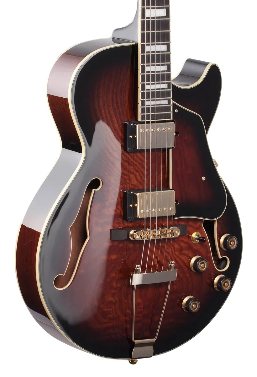 Ibanez Artcore Expressionist AG95QA-DBS Dark Brown Sunburst - Halbakustik Gitarre