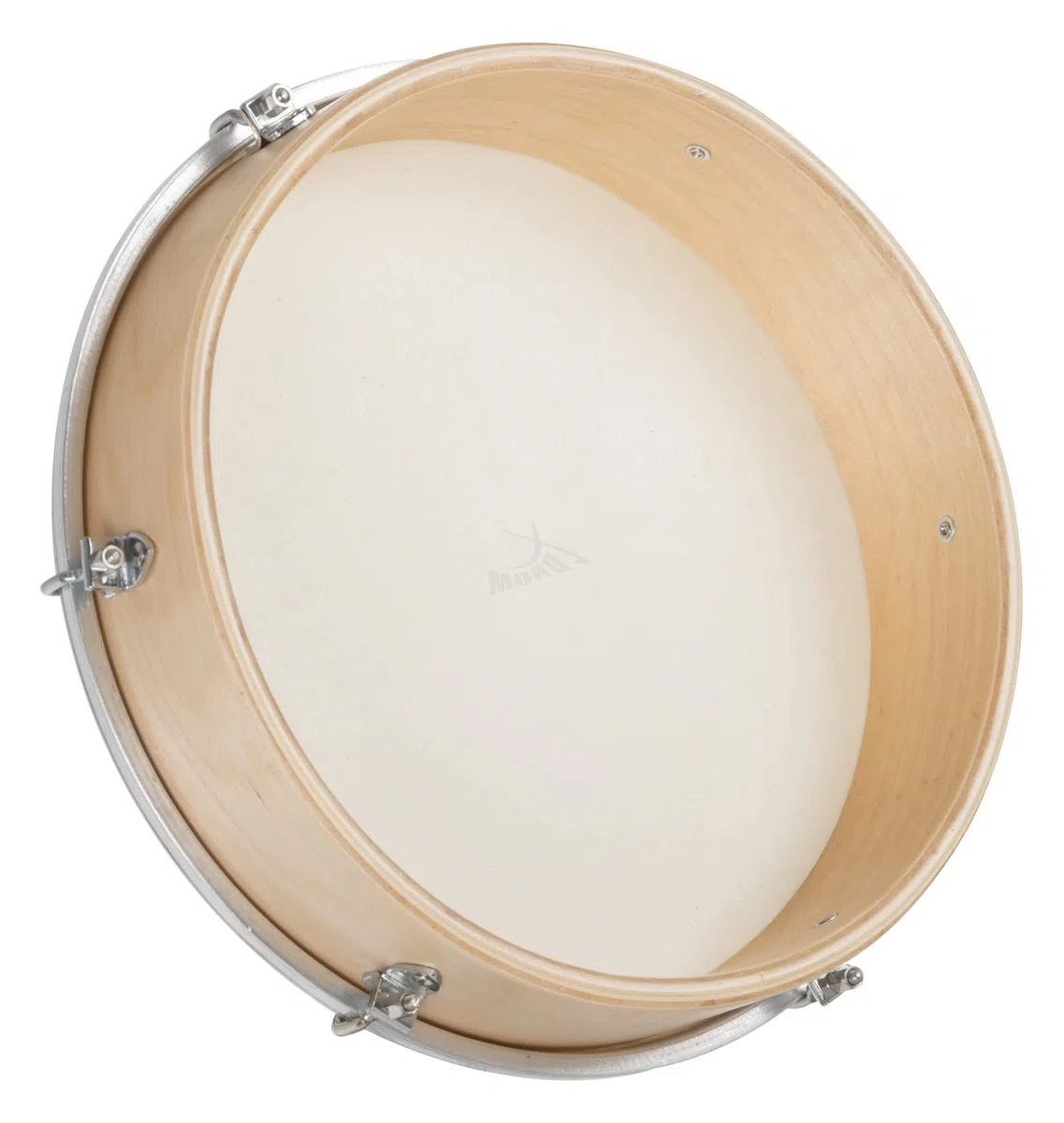 XDrum HTM-12S 12" Handtrommel mit Schlägel Set - Rahmentrommel mit Fell aus Polyester - Stimmbar mit 6 Spannhaken - Holzrahmen aus Ahorn - Ergonomischer Griff - Natur
