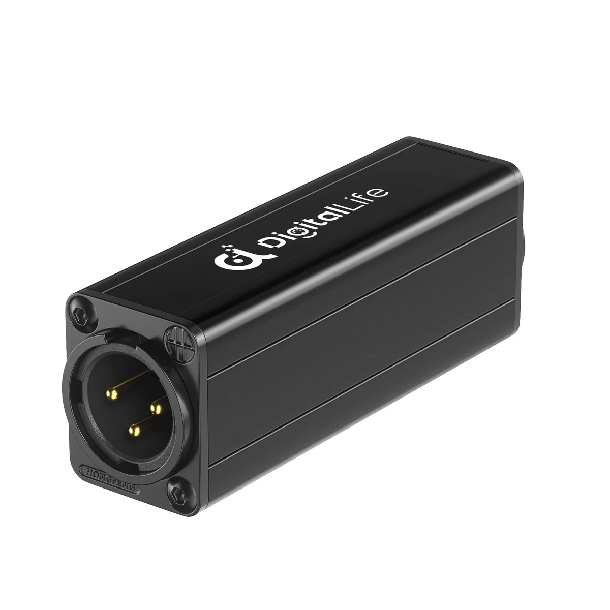 DigitalLife Einzelkanal XLR Ground Loop Noise Isolator – Brummensenkung – Passiv, Modell XLR-A600-I, M/F (Nicht kompatibel mit P24/P48 Phantomgespeisten Mikrofonen)