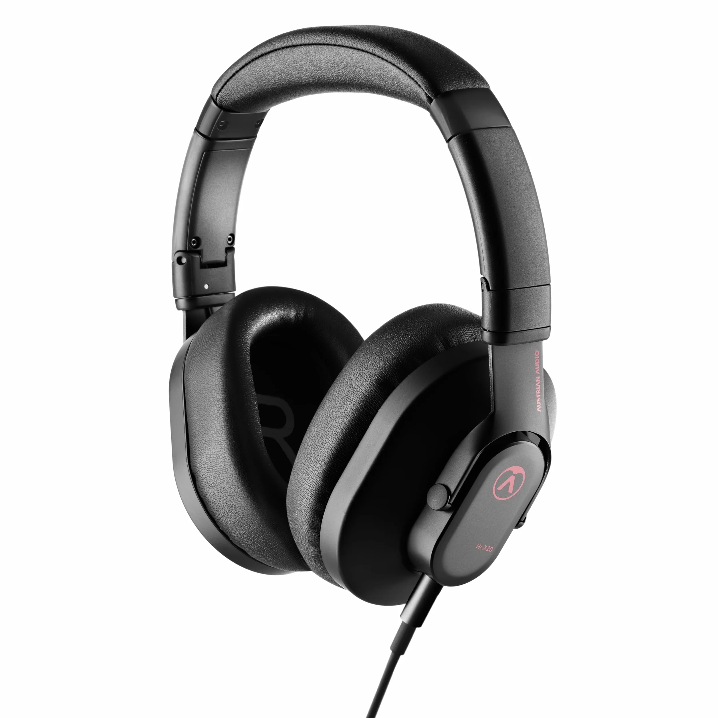 Austrian Audio Hi-X20 Over Ear Kopfhörer, professionelle Kopfhörer mit Kabel (geschlossene Bauweise, Hi-X Treiber, Memory-Foam-Ohrpolster, faltbares Design, abnehmbares Kabel, präziser Klang), Schwarz