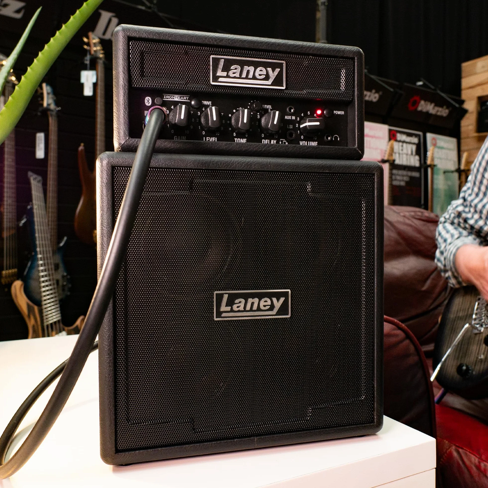 Laney MINISTACK Bluetooth - Batteriebetriebene Gitarren Amp mit Smartphone-Schnittstelle - Ironheart Edition