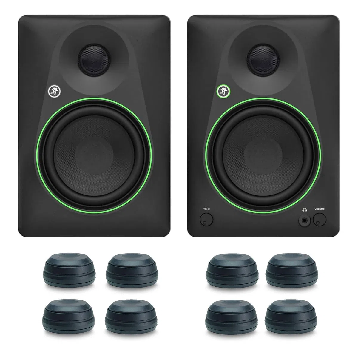 Mackie CR5BT Aktive 2-Wege Studio-Monitore Bluetooth Lautsprecher mit keepdrum Boxenfüße