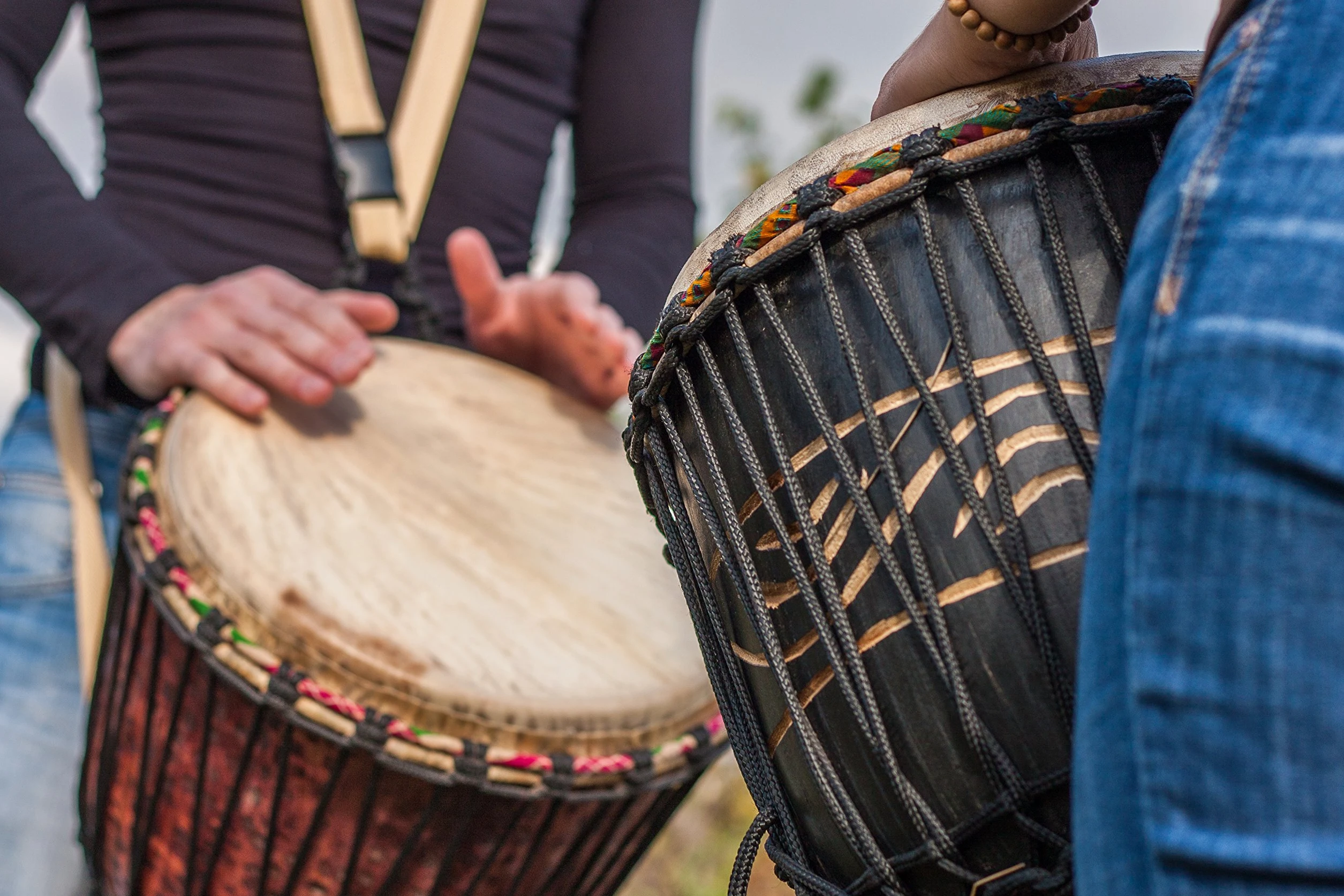 35cm Profi Djembe Trommel Bongo Drum Buschtrommel Percussion Motiv Elefant Afrika Art - (Für Kinder im Vorschul Alter)