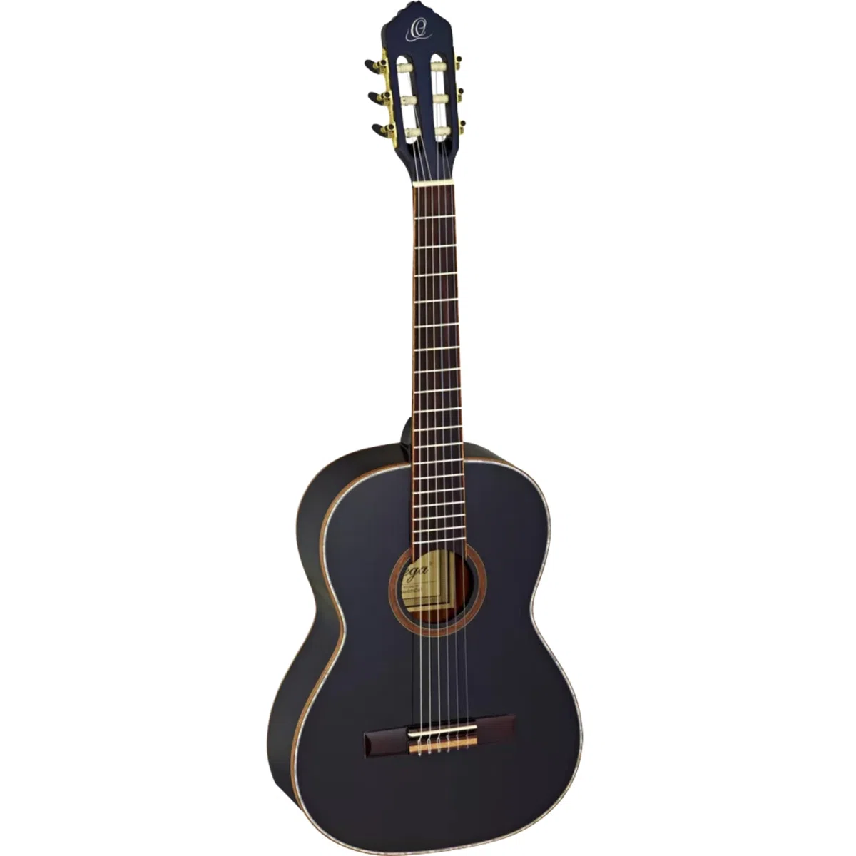 Ortega Guitars 7/8 Konzert Gitarre – Family Series – Inklusive Gig Bag – Fichte, Mahagoni, Schwarz (R221BK-7/8)