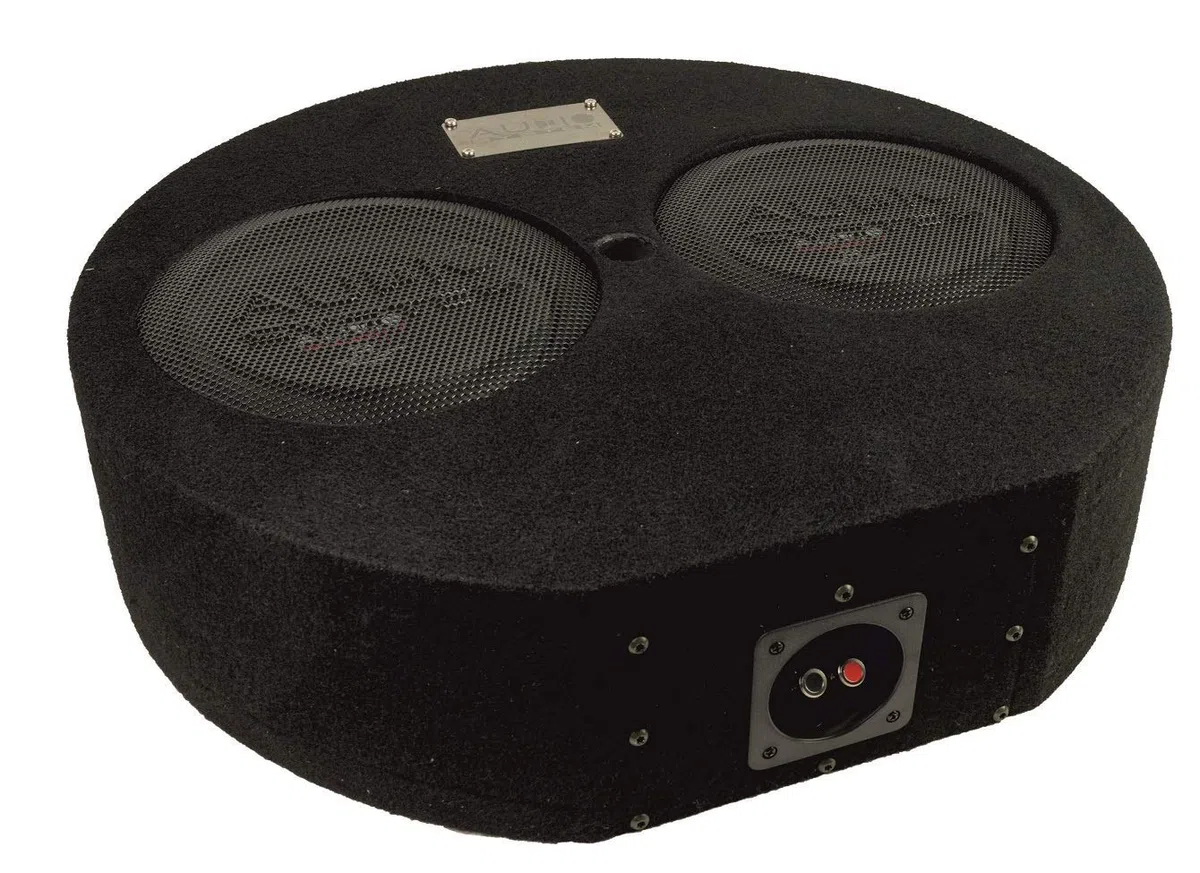 Audio System SUBFRAME R10 Flat Active-2 EVO Bassreflexgehäuse fürs Reserverad mit 2X R 10 Flat EVO 600 Watt RMS