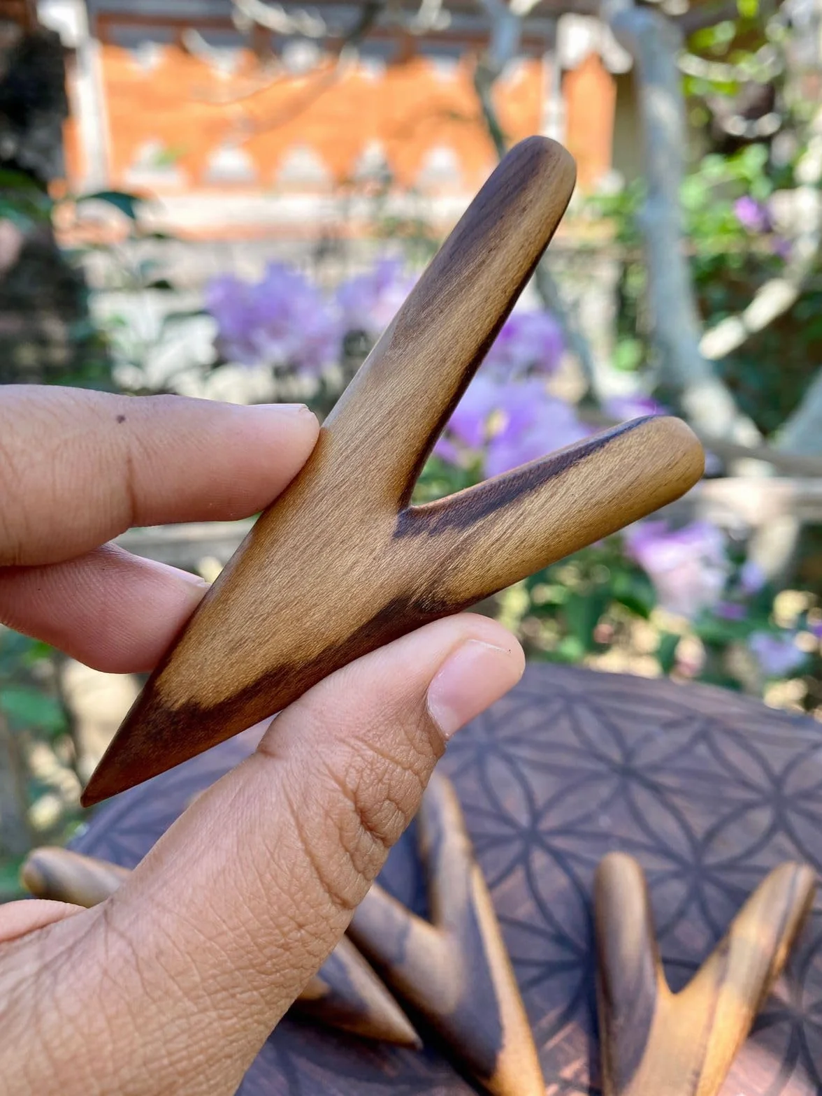 Knye Rape Hapé Kuripe Schamanische Pfeiffe Ritualbedarf Amazonas Teak Rapei Zereomnie Ritual Staub