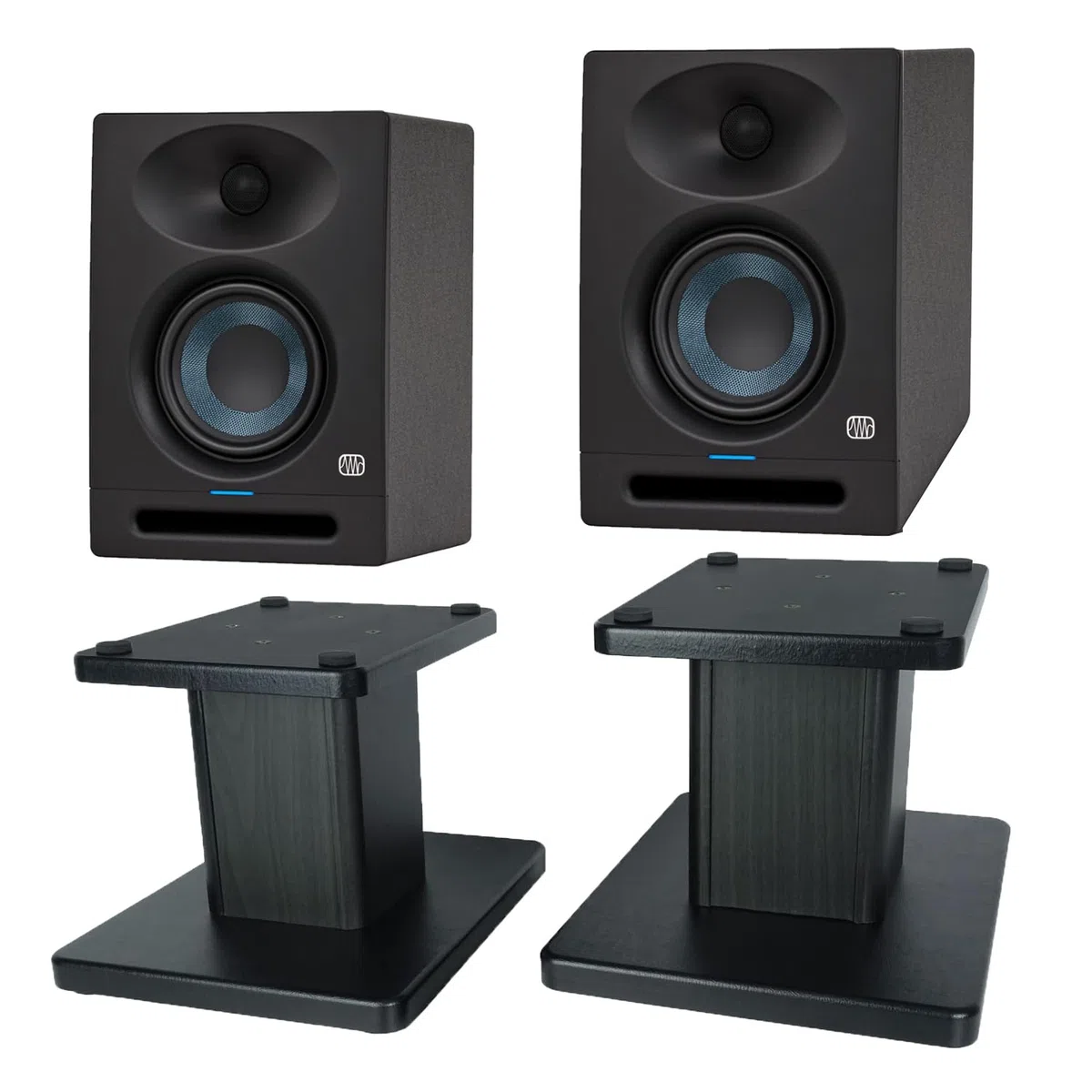 PreSonus Eris Studio 5 Aktive Monitor-Box Lautsprecher 1 Paar + keepdrum Boxenständer