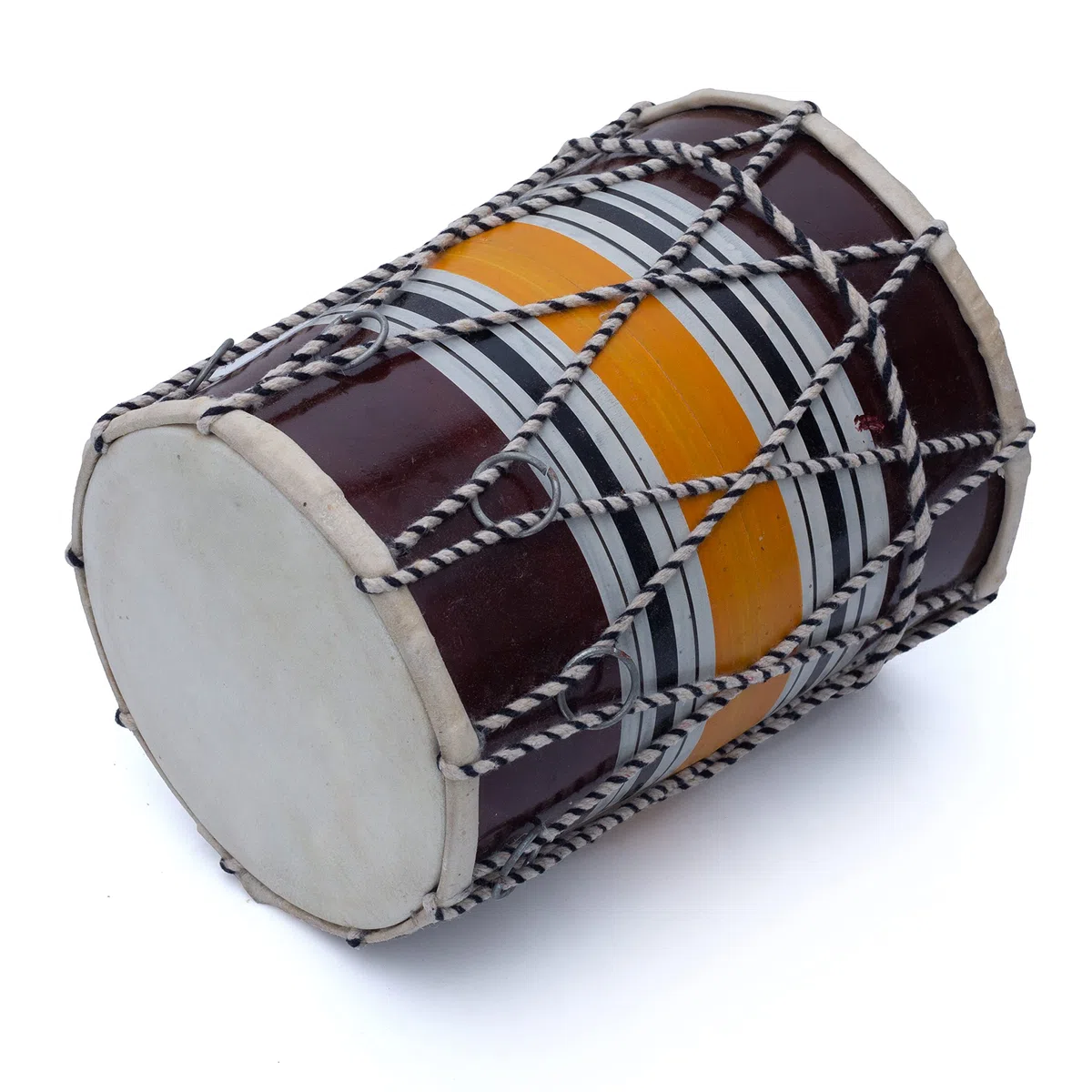 Handgemachtes Holz & Leder Klassischer indischer Volk Tabla Trommel Set Hand Percussion Drums World Musical Instruments Punjabi Dholak Dholki 20 x 15 CMS Fun Birthday Housewarming Geschenkideen