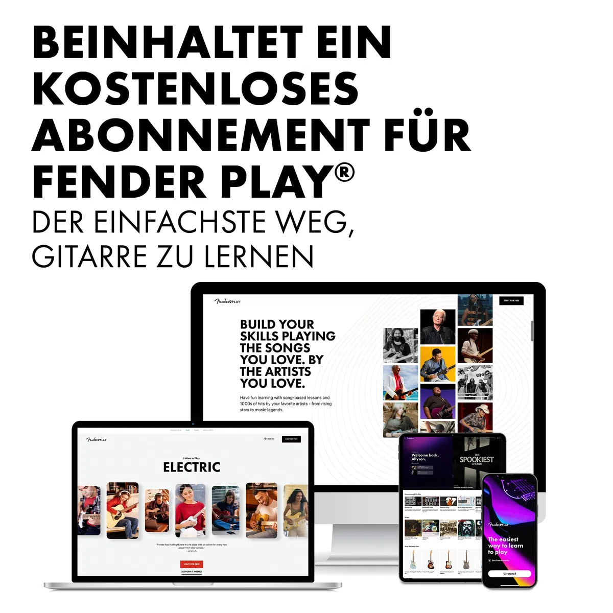 Squier by Fender Sonic Telecaster, E-Gitarre, Ahorngriffbrett, Schwarze Schlagplatte, Butterscotch Blonde, Inklusive kostenloser virtueller Kurse auf Fender Play