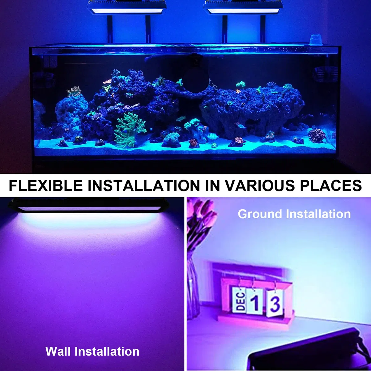 RGB+UV Strahler 50W LED Schwarzlichtlampe mit Fernbedienung 12 Farben Uv Schwarzlicht IP66 Wasserdicht Led strahler Partylicht Blacklight für Neonfarbe, Party, Bühnen, Garten, Halloween