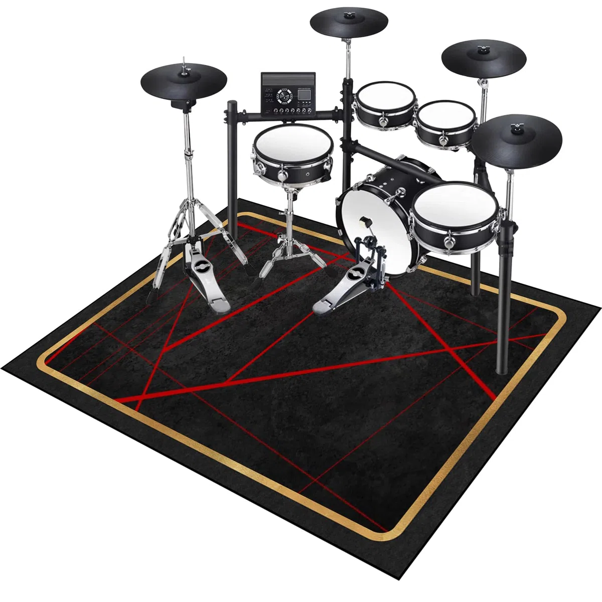 Schlagzeug Teppich Klavierteppich Schallschutzmatte Professioneller Schlagzeugteppich Drum Teppich Elektronisches Schlagzeug Antivibrationsmatten rutschfeste Trommel Teppiche Drumteppich 120 x 70 cm