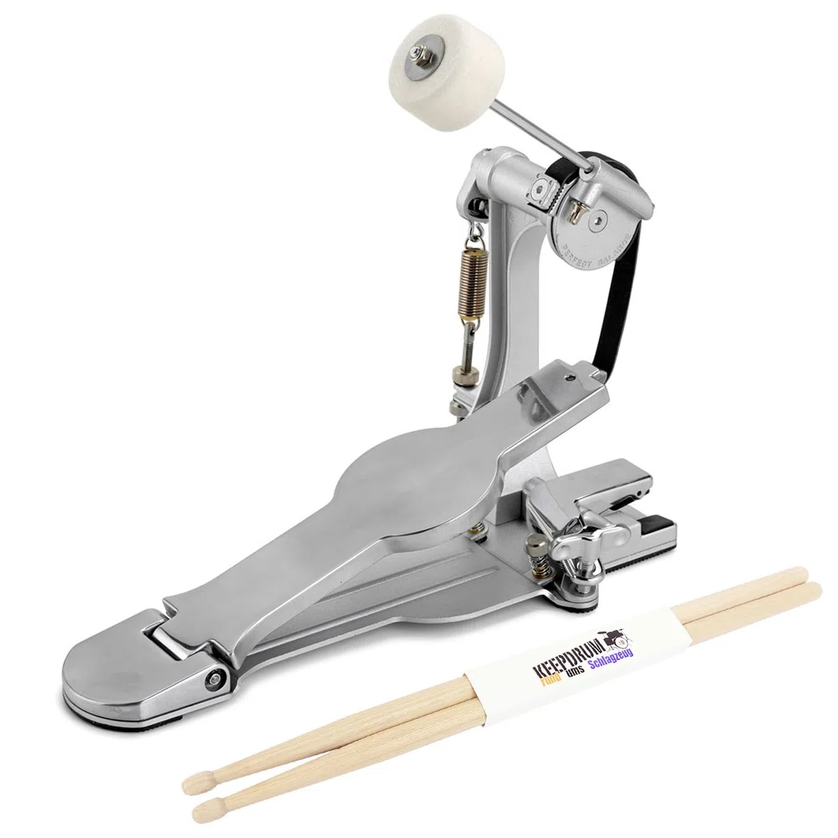 Sonor PBS Perfect Balance Standard Jojo Mayer Drum Pedal Fußmaschine + keepdrum Drumsticks 1 Paar