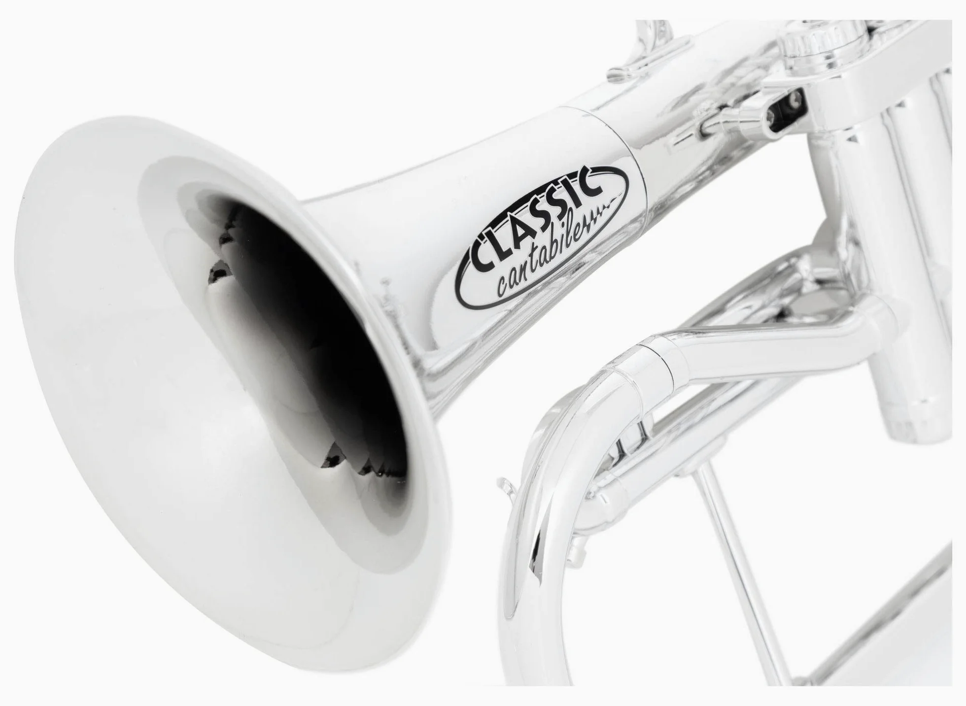 Classic Cantabile MardiBrass ABS Kunststoff Flügelhorn - Perinet-Ventile - 600g leicht - Bohrung: 11,5 mm - inkl. Mundstück und Gigbag - silber