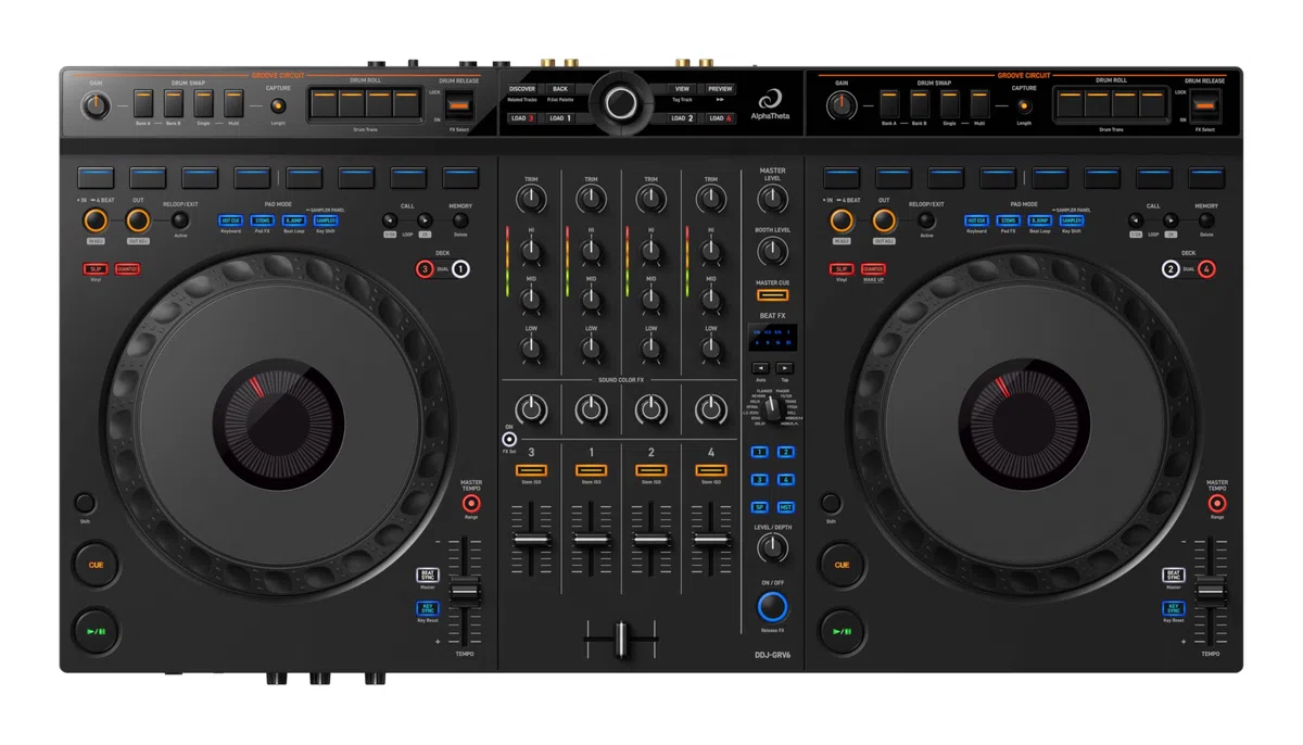 AlphaTheta DDJ-GRV6 4-Kanal-Performance-DJ-Controller