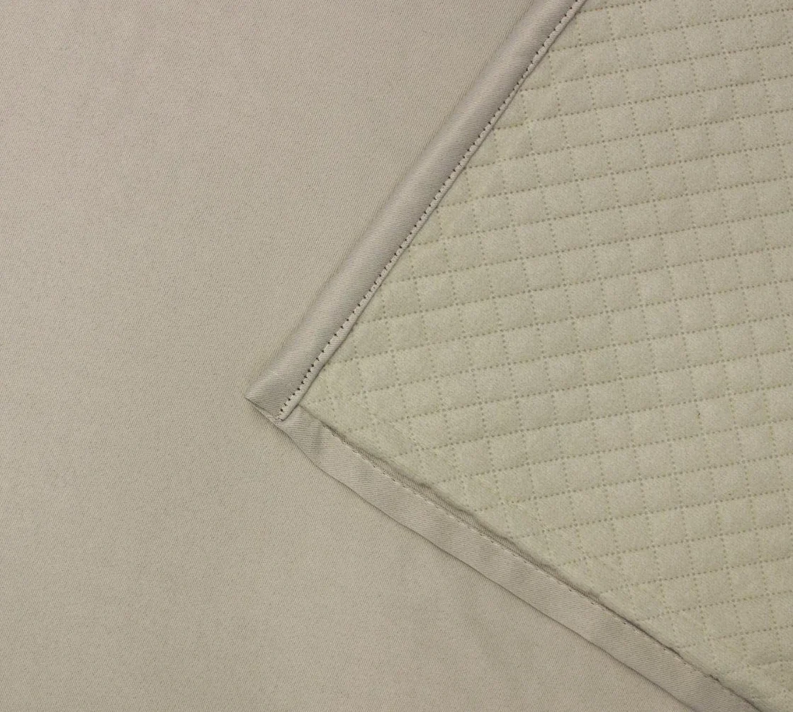 HOMEbasics | Akustikvorhang Uni | ACUSTICO | Lärm-, Hitze-, Kälte- und Zugluft-Schutz + abdunkelnd | Natur | 245 x 135 cm
