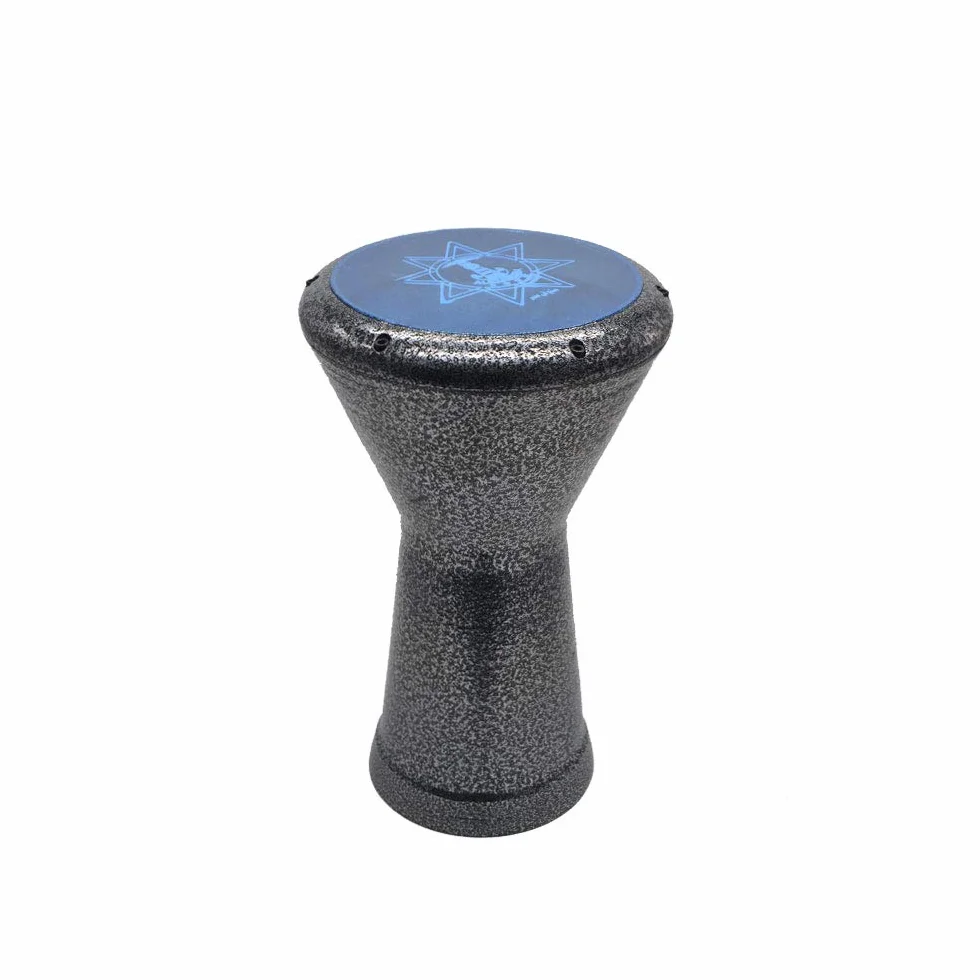 Ägyptischer Perkussions-Darbuka mit Tragetasche, Ersatzkopf und Schlüssel(Silber)