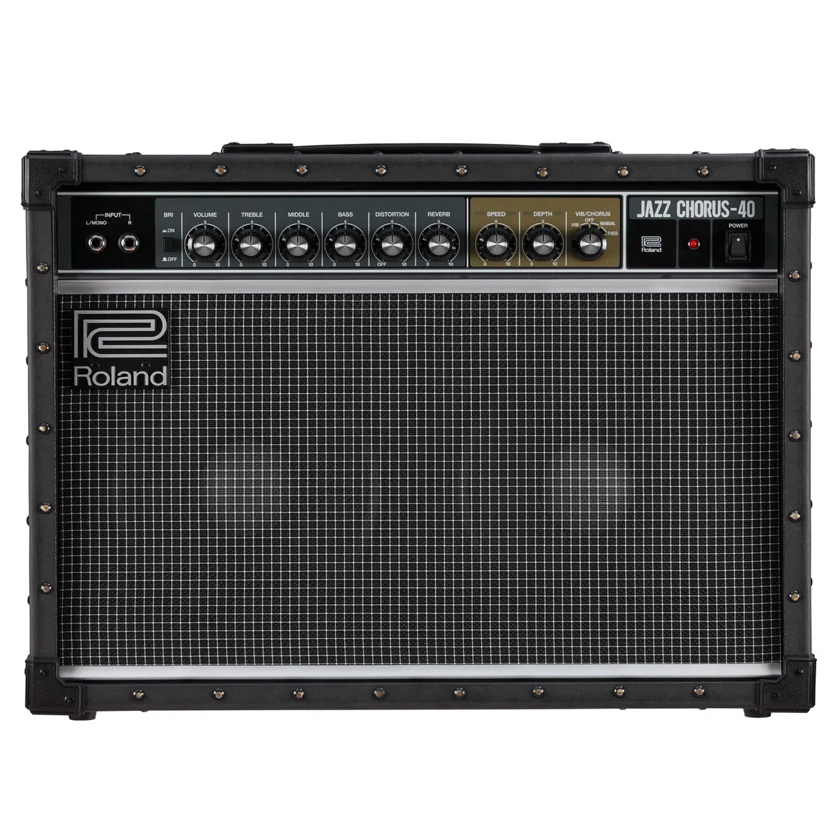Roland JC-40 Jazz Chorus | Kompakter Gitarrenverstärker | Legendärer JC Clean-Sound | Einzigartiger Dimensional Space Chorus Effekt | Leistungsstarker 40 Watt Stereoverstärker | Zwei 10” Lautsprecher