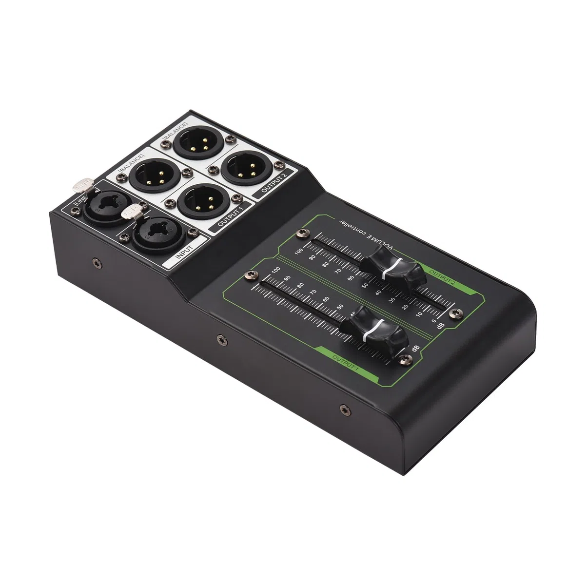 Passive Lautstärkeregelung Metall-Controller mit 70mm Drehknopf, Mehrere Eingänge für Heimstudio, DJ-Equipment