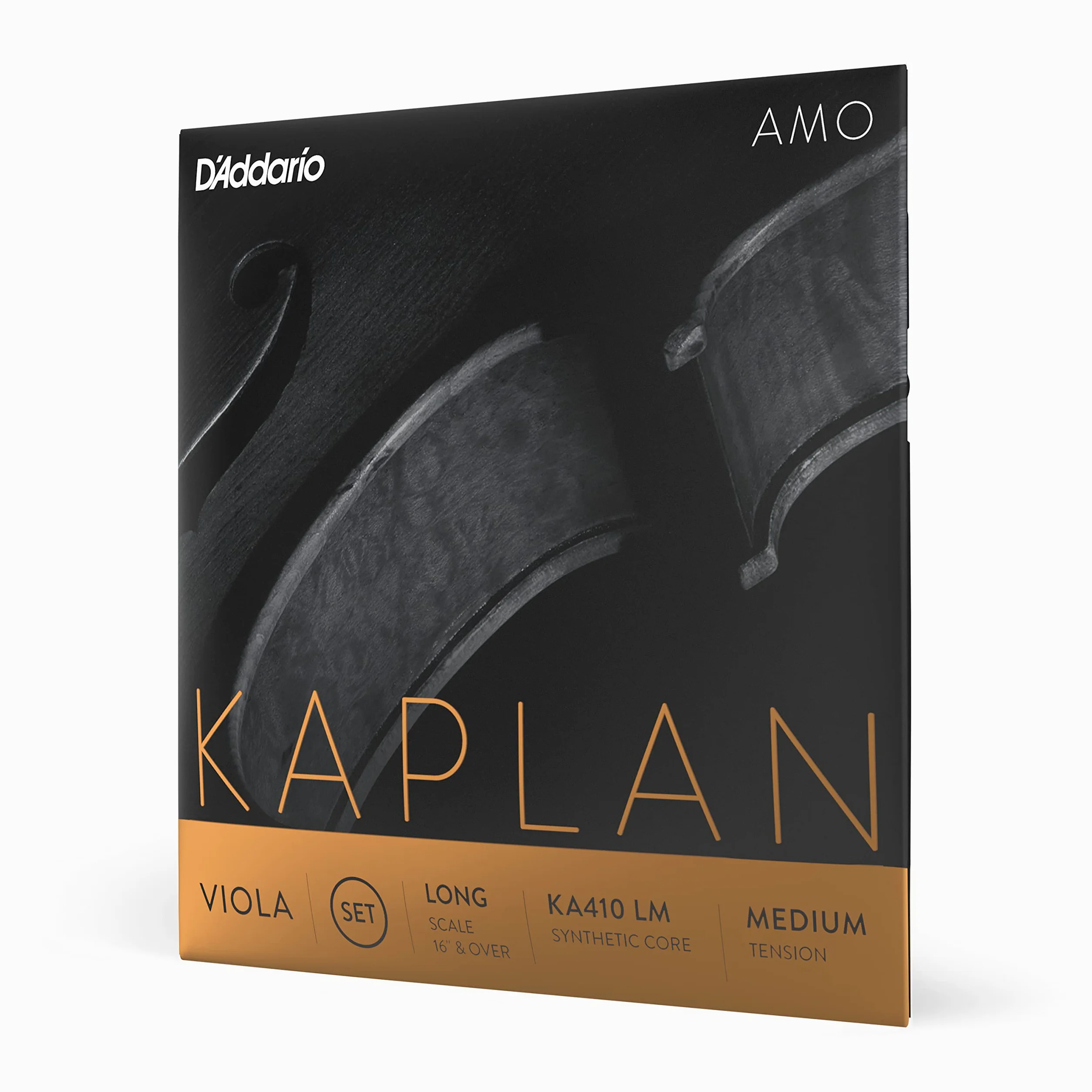 D'Addario Kaplan Amo Viola Saiten - Komplettsatz - KA410 LM - Viola Saiten - Lange Skala, Mittlere Spannung