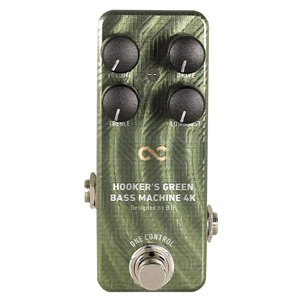 One Control Hooker's Green Bass Machine 4K Bass Overdrive/Distortion Effects Pedal