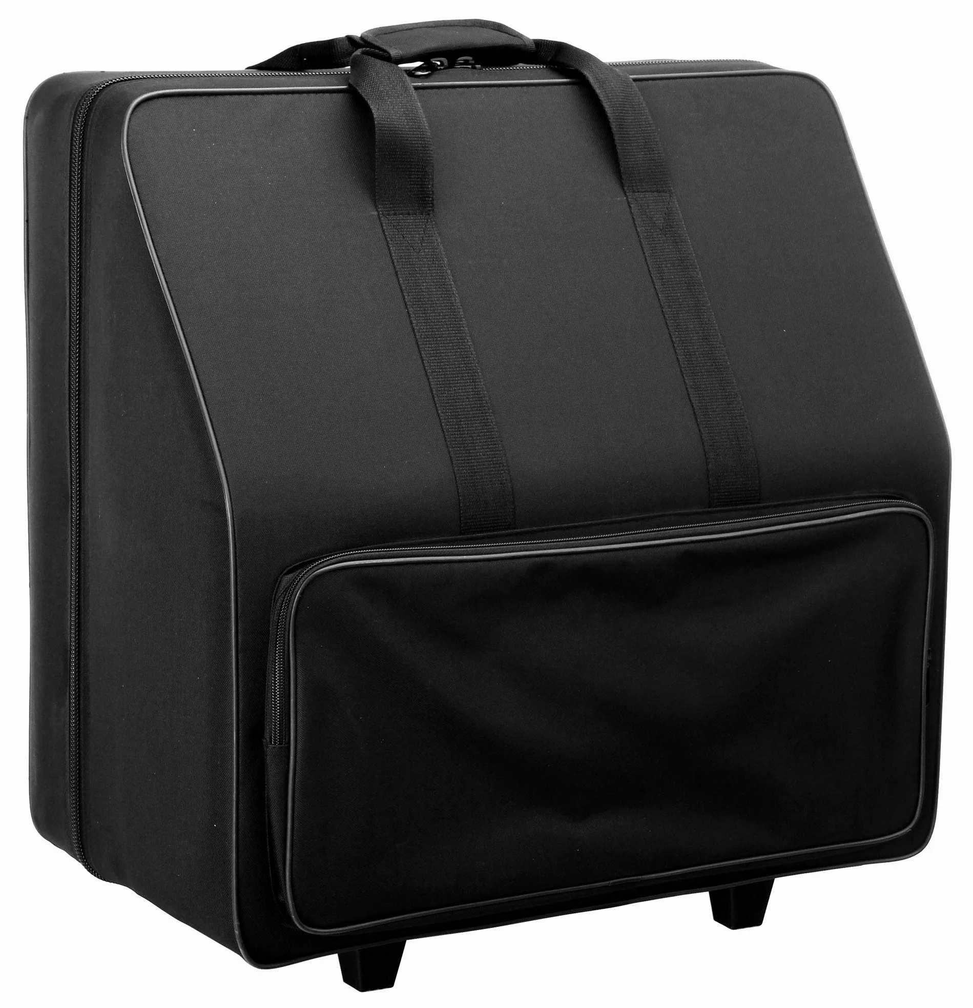 Alpenklang 96-Bass Akkordeon Koffer/Trolley (Akkordeontrolley, Holzkern, Plüsch-Polsterung, 53 x 50 x 30cm, festes wasserabweichendes Oberflächenmaterial) schwarz