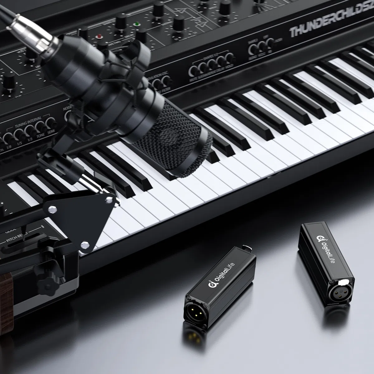 DigitalLife Einzelkanal XLR Ground Loop Noise Isolator – Brummensenkung – Passiv, Modell XLR-A600-I, M/F (Nicht kompatibel mit P24/P48 Phantomgespeisten Mikrofonen)