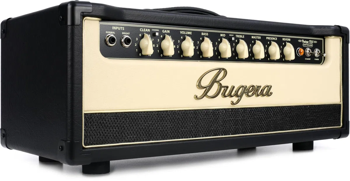 Bugera V55HD INFINIUM 55 Watt Vintage 2-Kanal-Röhrenverstärkerkopf mit INFINIUM Tube Life Multiplier und Reverb