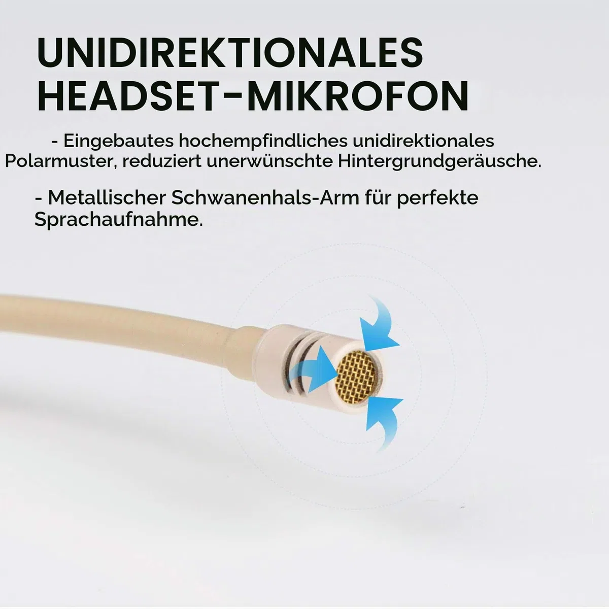 Headset Mikrofon Stirnband mic für Sennheiser kabellos Bodypack Transmitter Taschensender - Ideal für Vorträge, Theater, Podcasts Mit Robust Aufbewahrungsbehälter