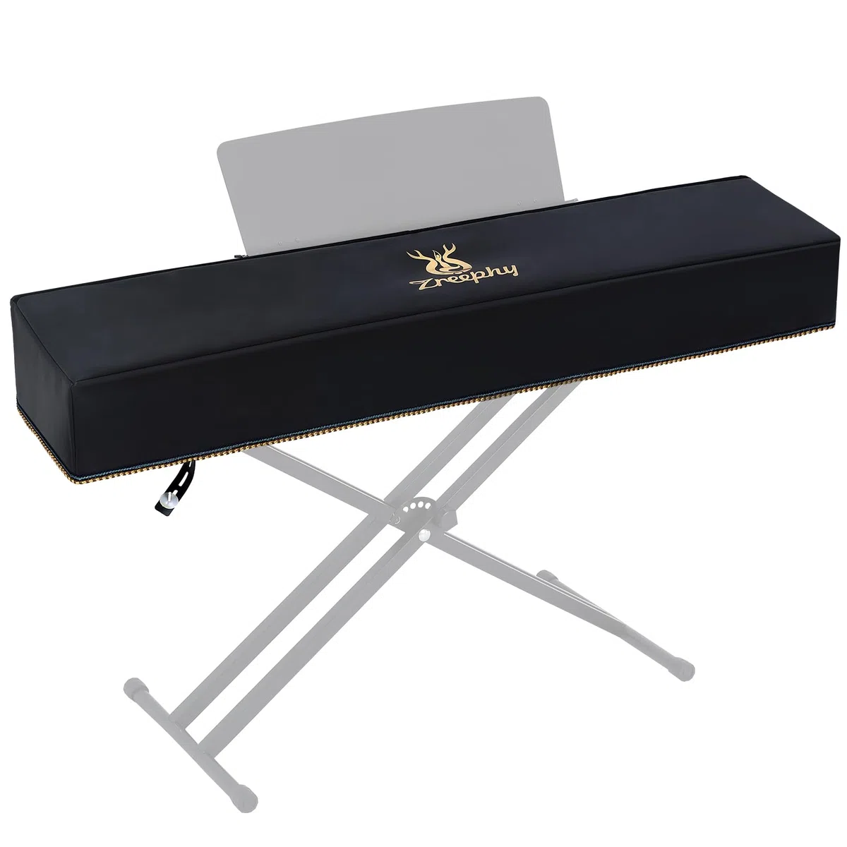 Staubschutz für Klaviertastatur mit Notenständer, Öffnung des Reißverschluss-Designs, staubdichte Abdeckung, kompatibel mit Yamaha DGX670 88-Tasten-Digitalpiano-Tastatur der KBP-Serie
