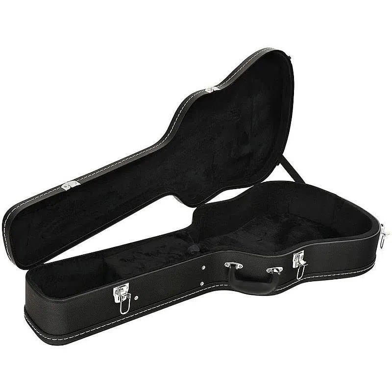 Gitarrenkoffer für 6-saitige Westerngitarre – robuster Koffer für Akustikgitarre – stoßfest, formstabil & gepolstert – idealer Schutz & Transport – schwarz, passend für Standard 6-String Gitarre