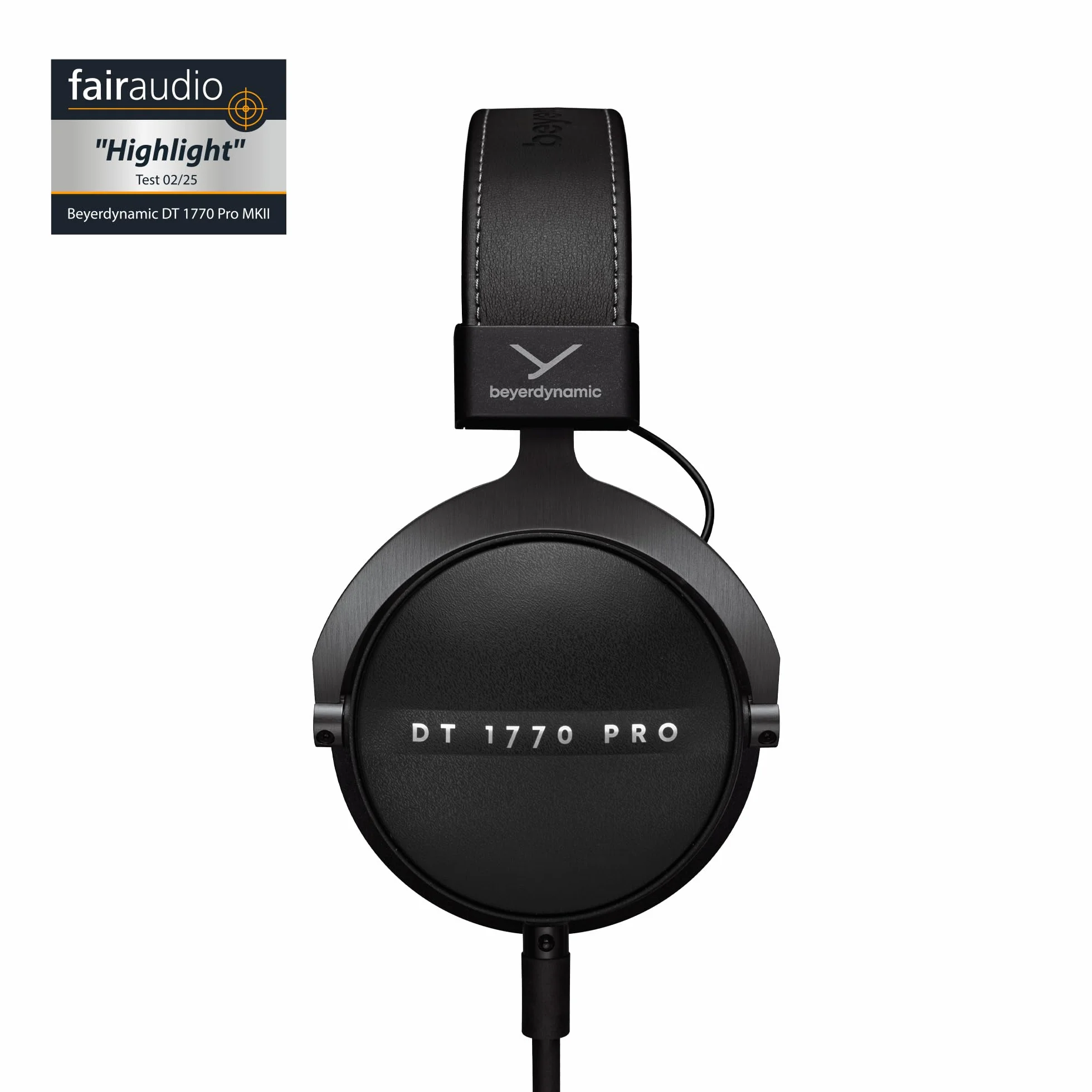 beyerdynamic DT 1770 PRO MKII Over-Ear-Studiokopfhörer in schwarz. Geschlossene Bauweise, steckbares Kabel