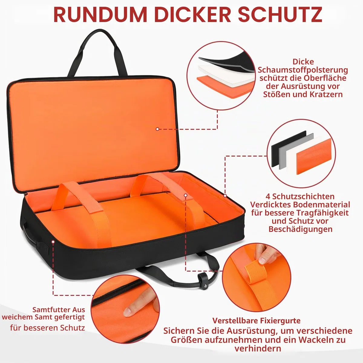 BOSSTIN DJ-Controller-Tasche mit Rädern, kompatibel mit DDJ FLX10 /1000 /FLX6 /REV7 /REV5, Rolling DJ Koffer für Ausrüstung, gepolsterter großer DJ-Rucksack mit Multi-Tasche für Laptop-Zubehör