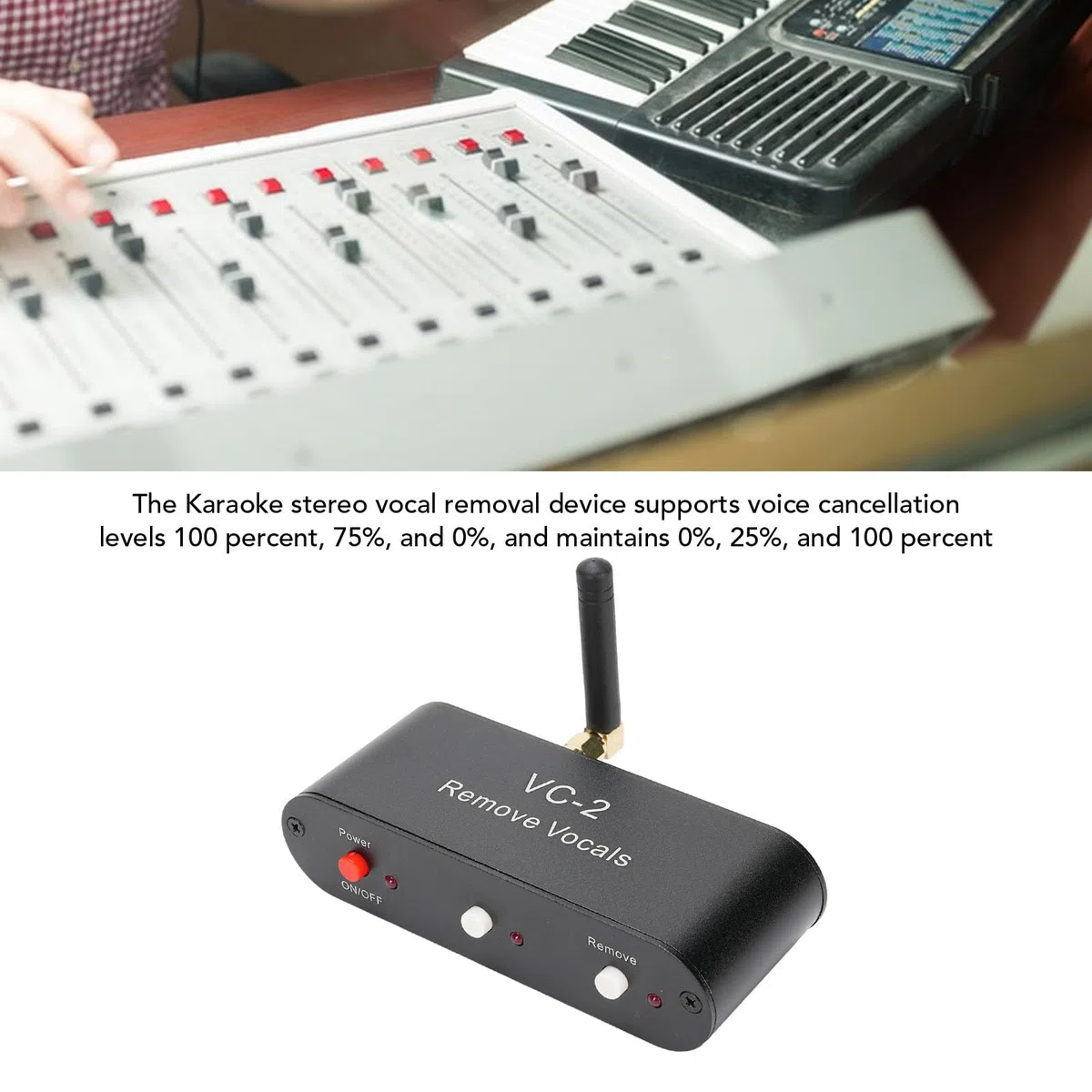 Tonysa VC 2 Hardware Vocal Remover, Echtzeit Karaoke Voice Canceller mit Bluetooth 5.0 und Aux, Level für den Gesangsmaschinenvertrag Verstellbar