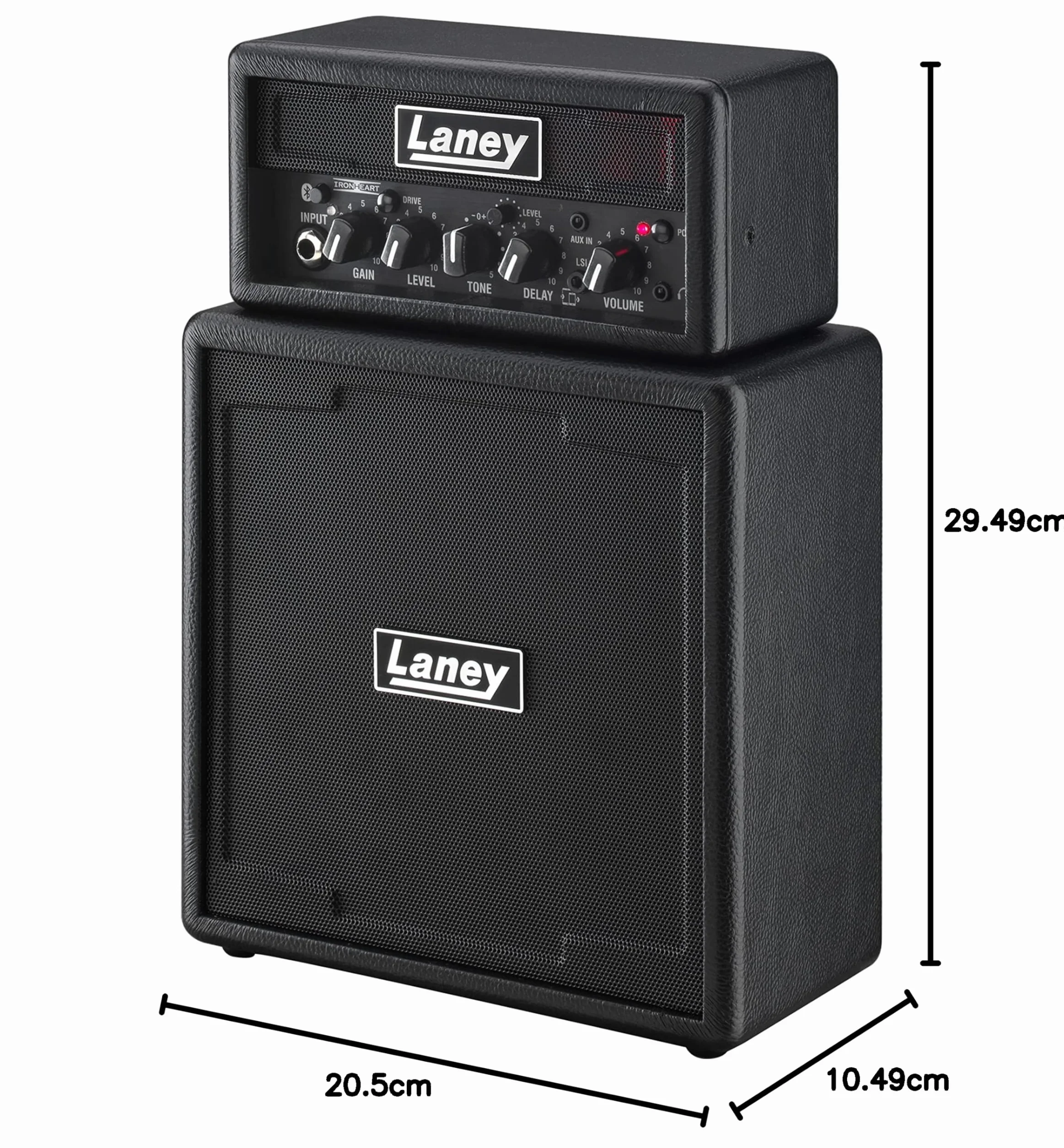 Laney MINISTACK Bluetooth - Batteriebetriebene Gitarren Amp mit Smartphone-Schnittstelle - Ironheart Edition